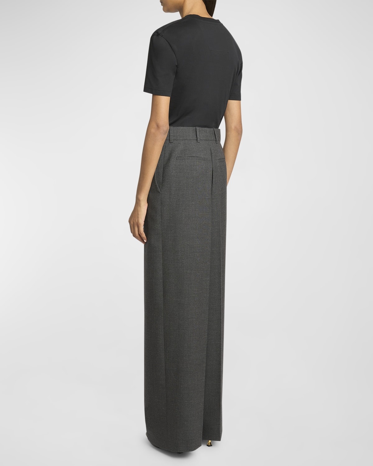 Tailored Straight-Leg Wool Trousers - 4