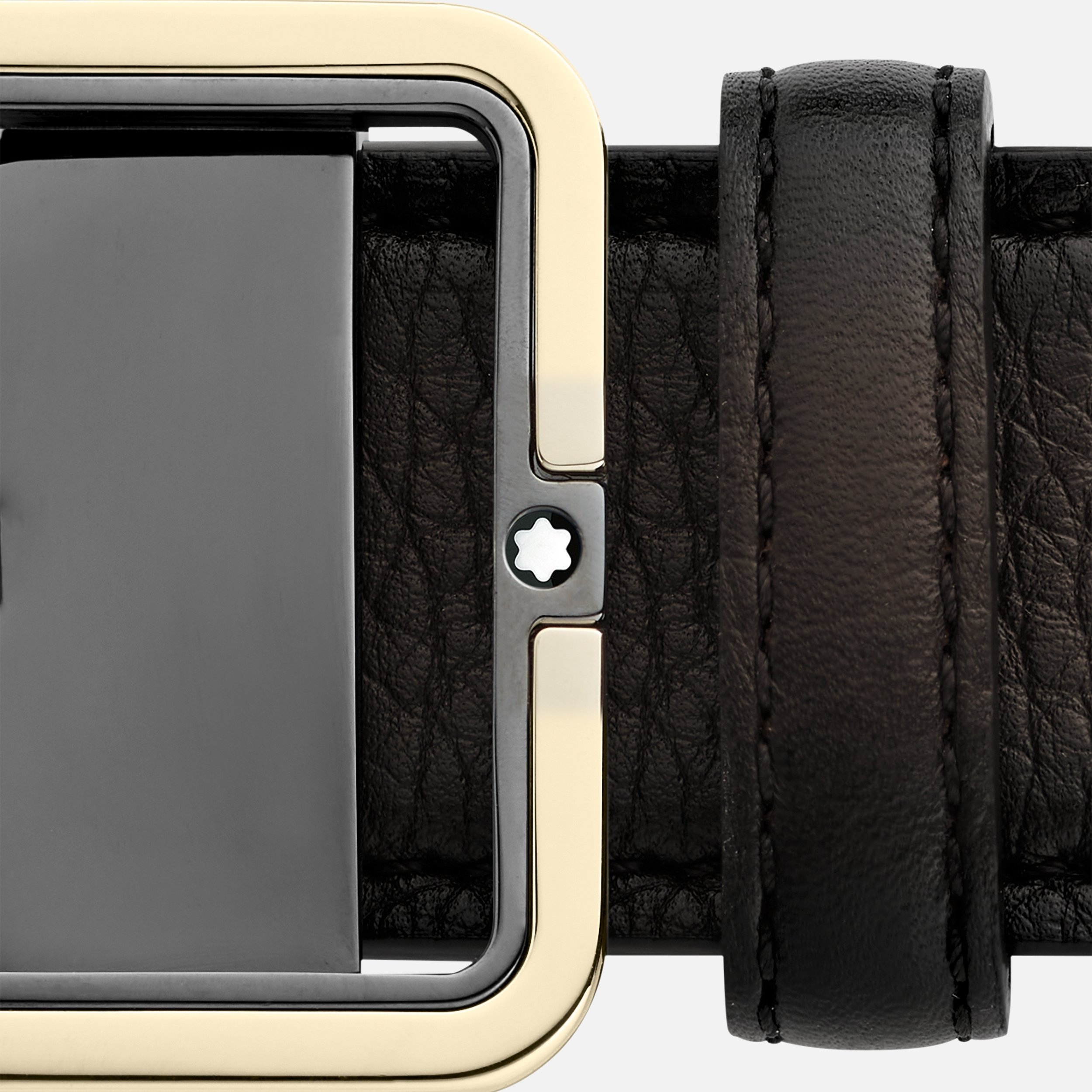Brown 35 mm leather belt - 4