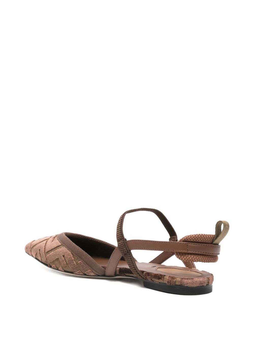 FF-patterned slingback pumps - 3