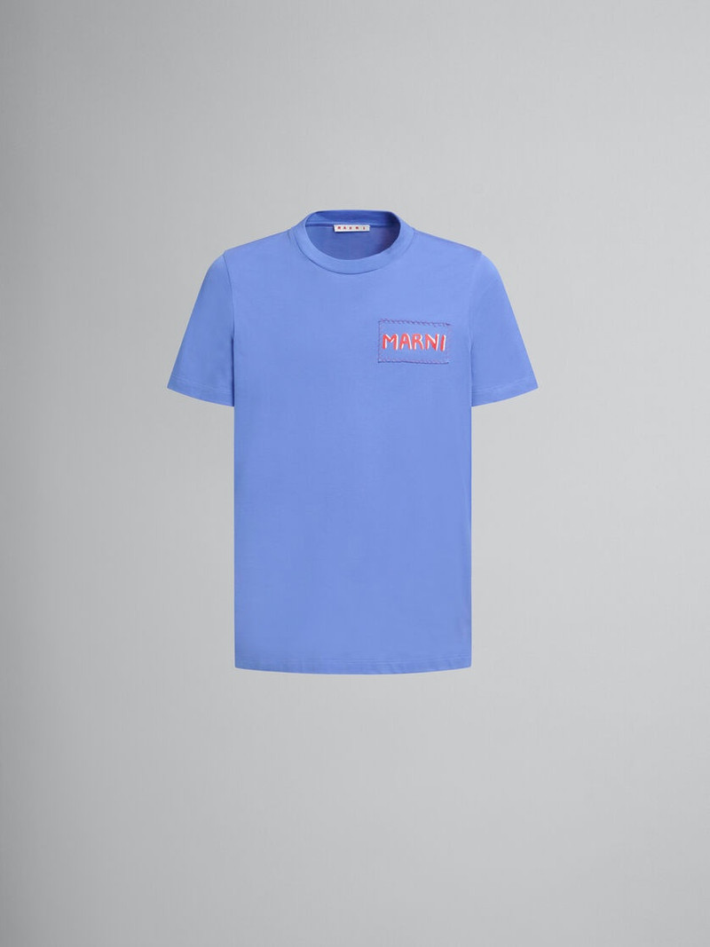 INDIGO CREW NECK T-SHIRT - 1