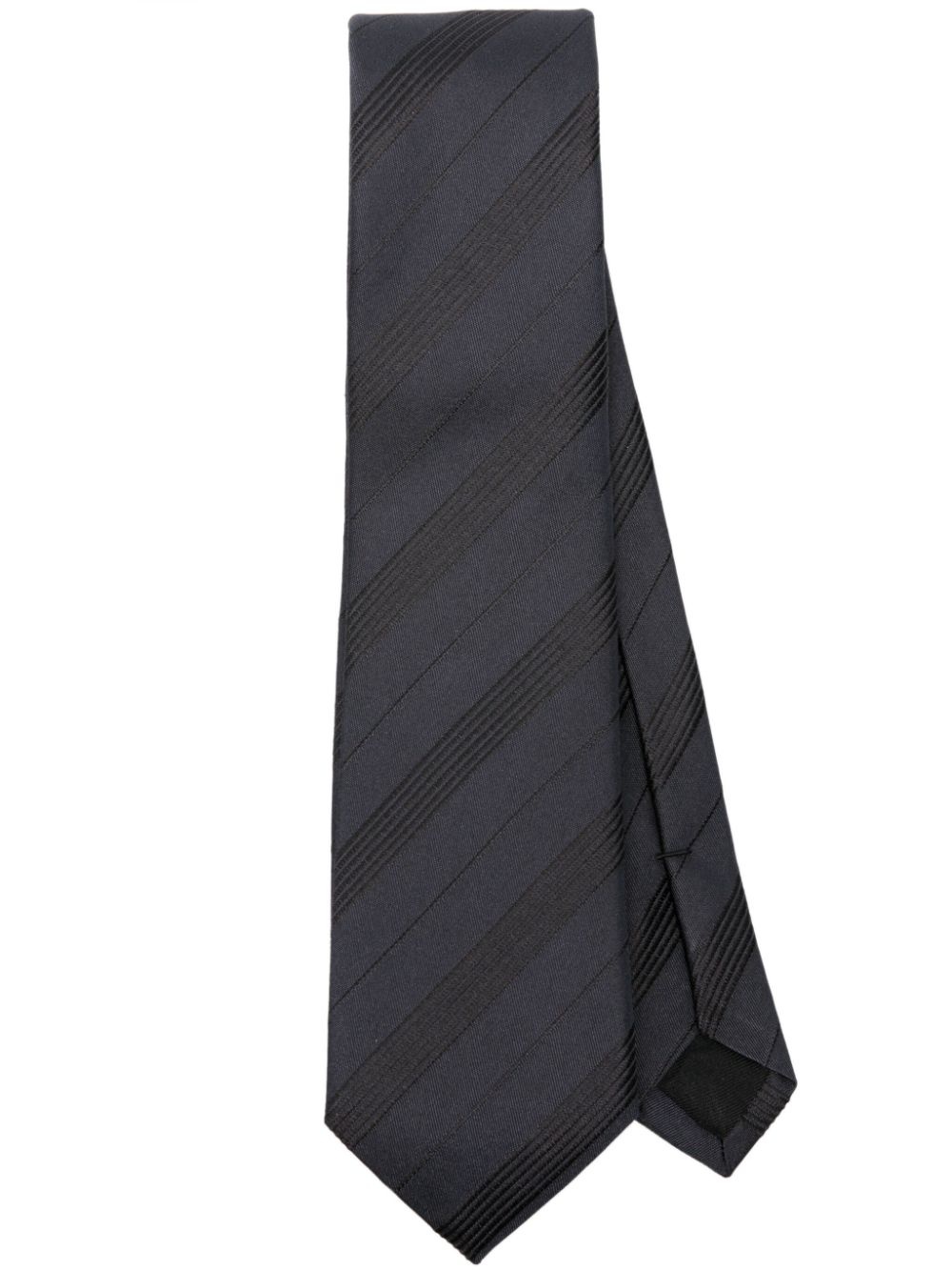 striped silk tie - 1