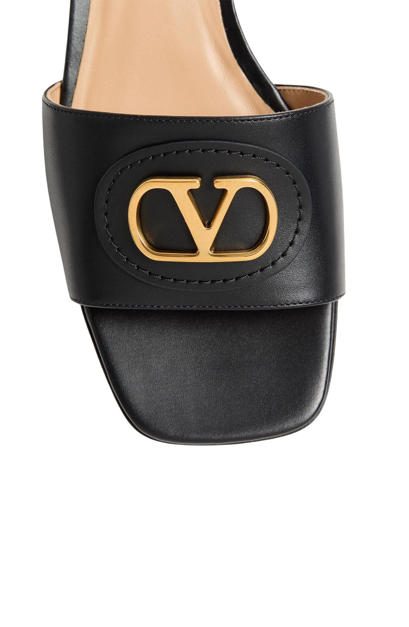 Valentino Garavani VLOGO Slide Sandal in Black at Nordstrom - 6