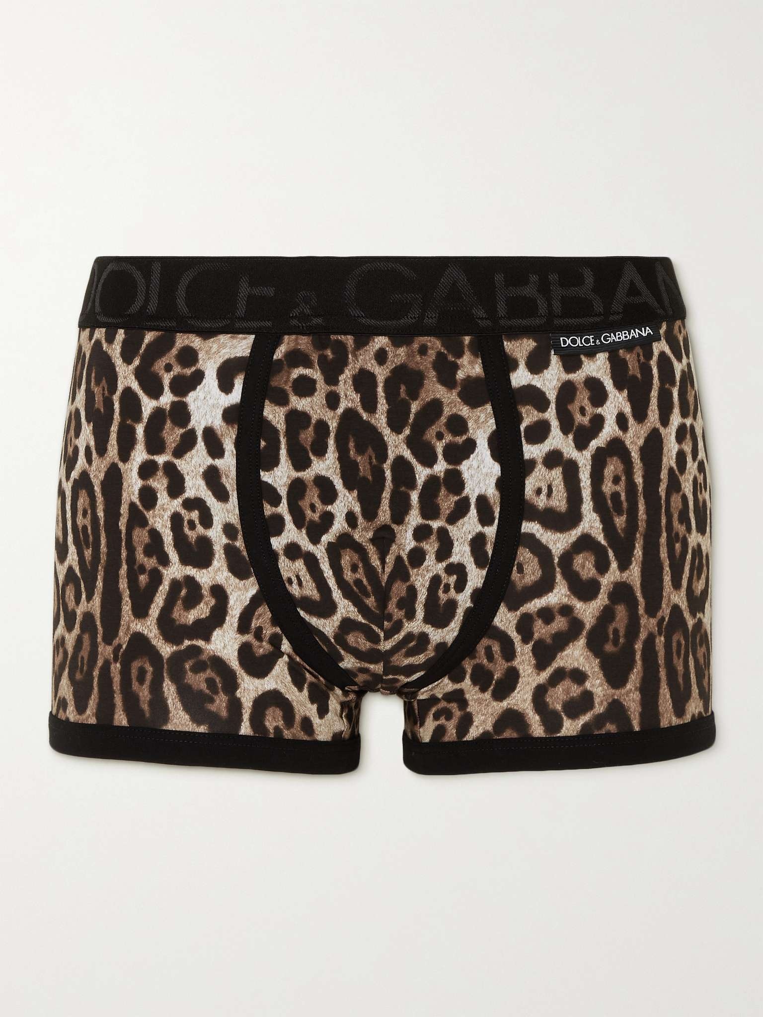 Leopard-Print Stretch-Cotton Boxer Briefs - 1