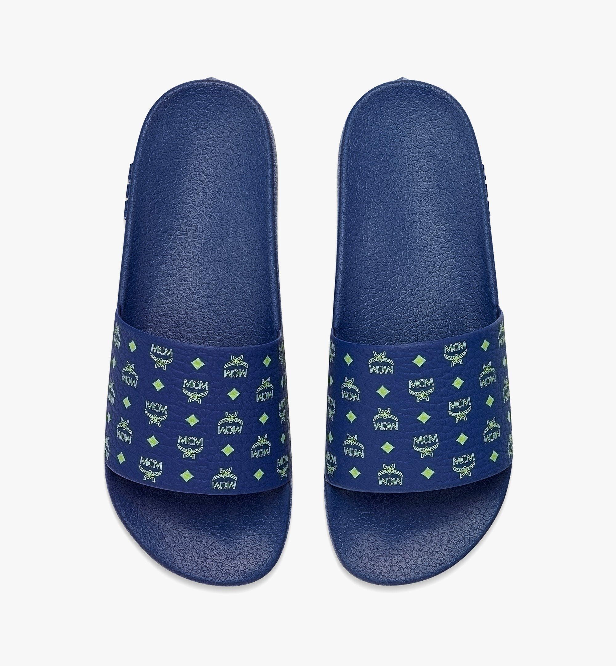 Monogram Print Rubber Slides - 4