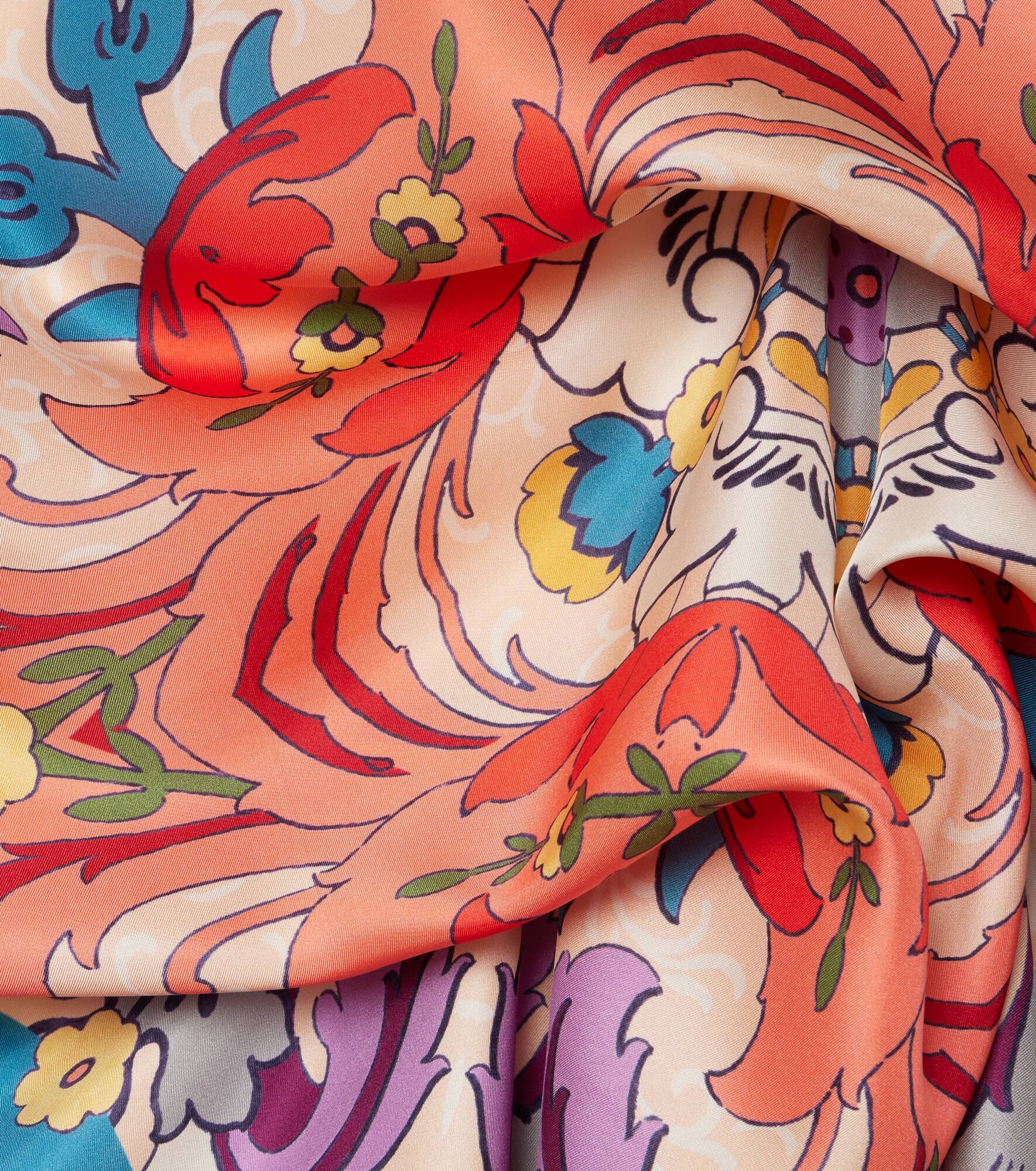 Printed silk twill scarf - 4