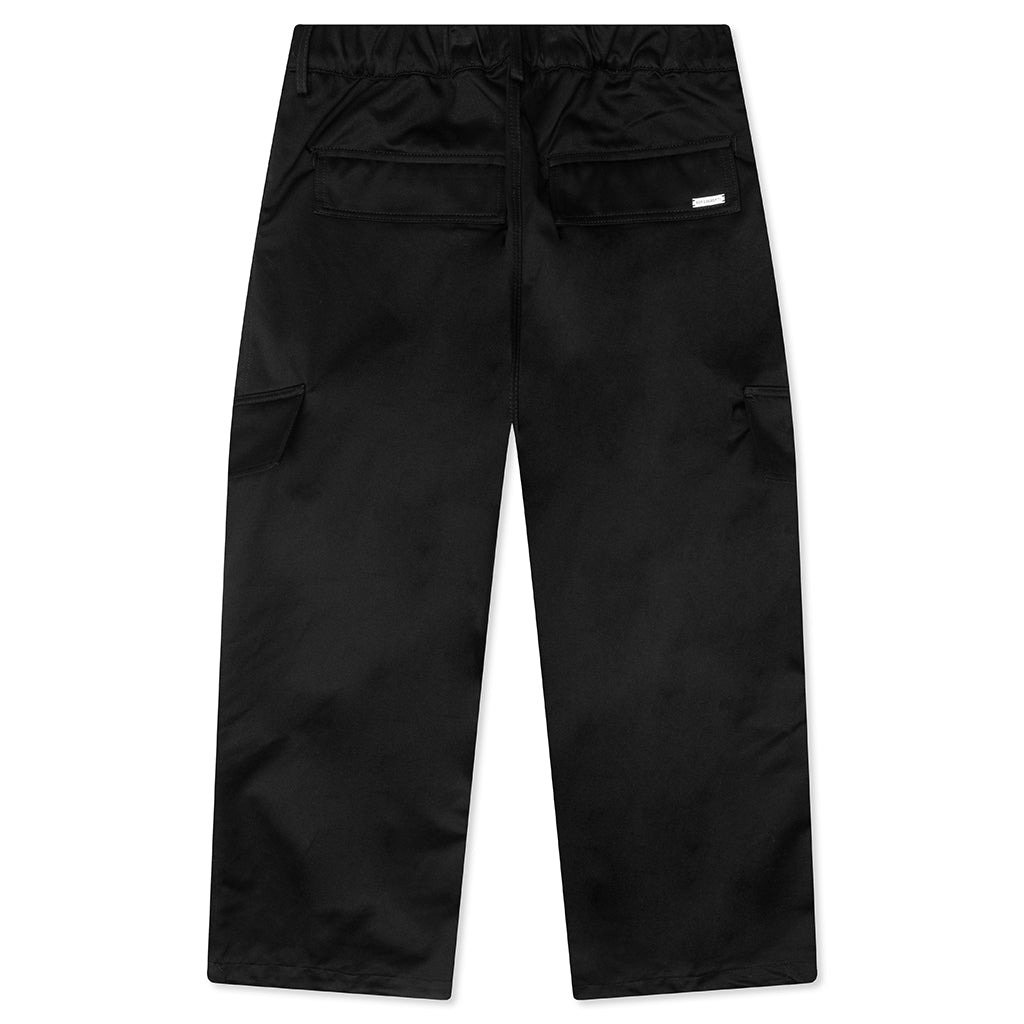 PLEATED WIDE CARGOS - BLACK - 2
