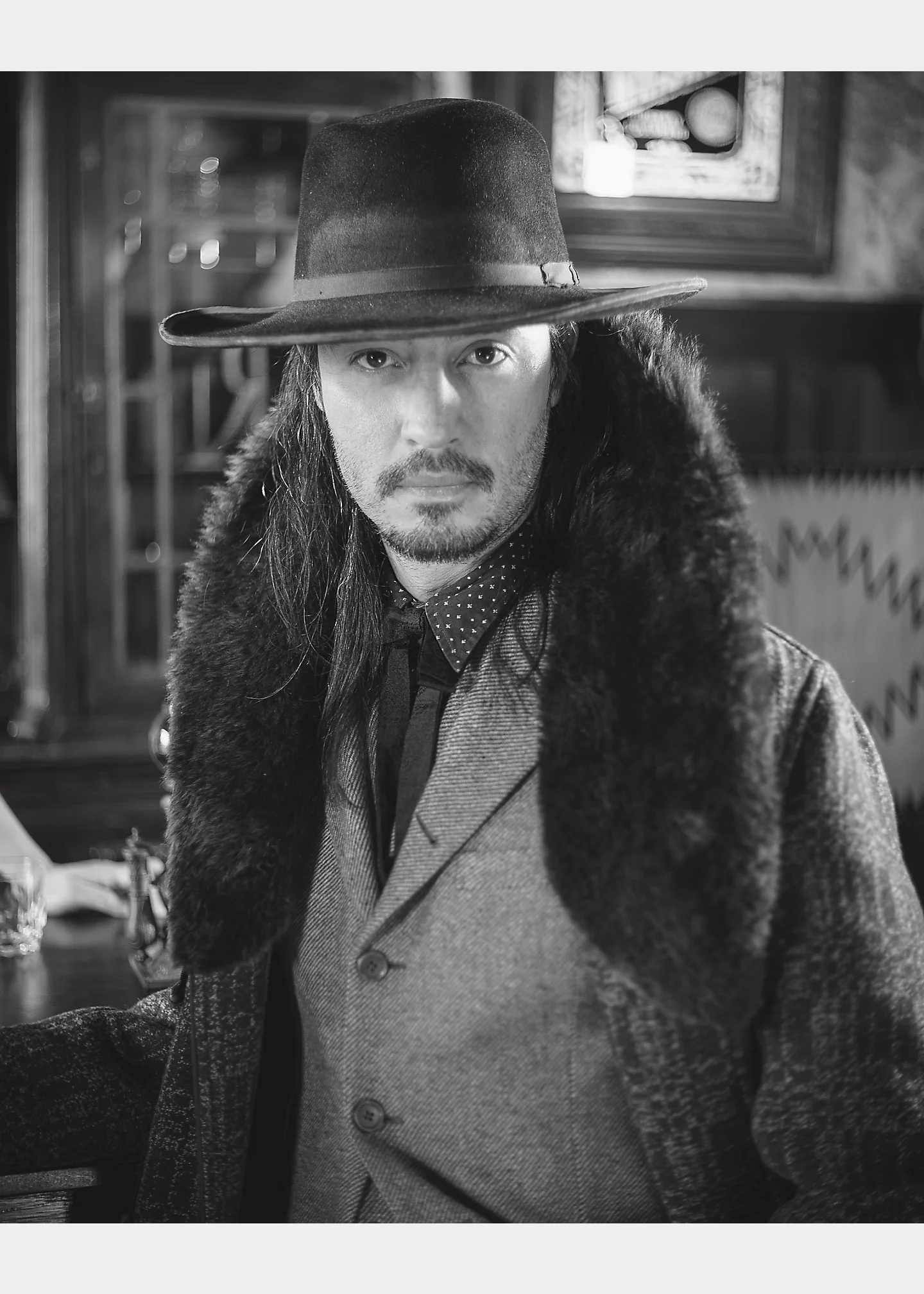 Shearling-Collar Jacquard Coat - 10