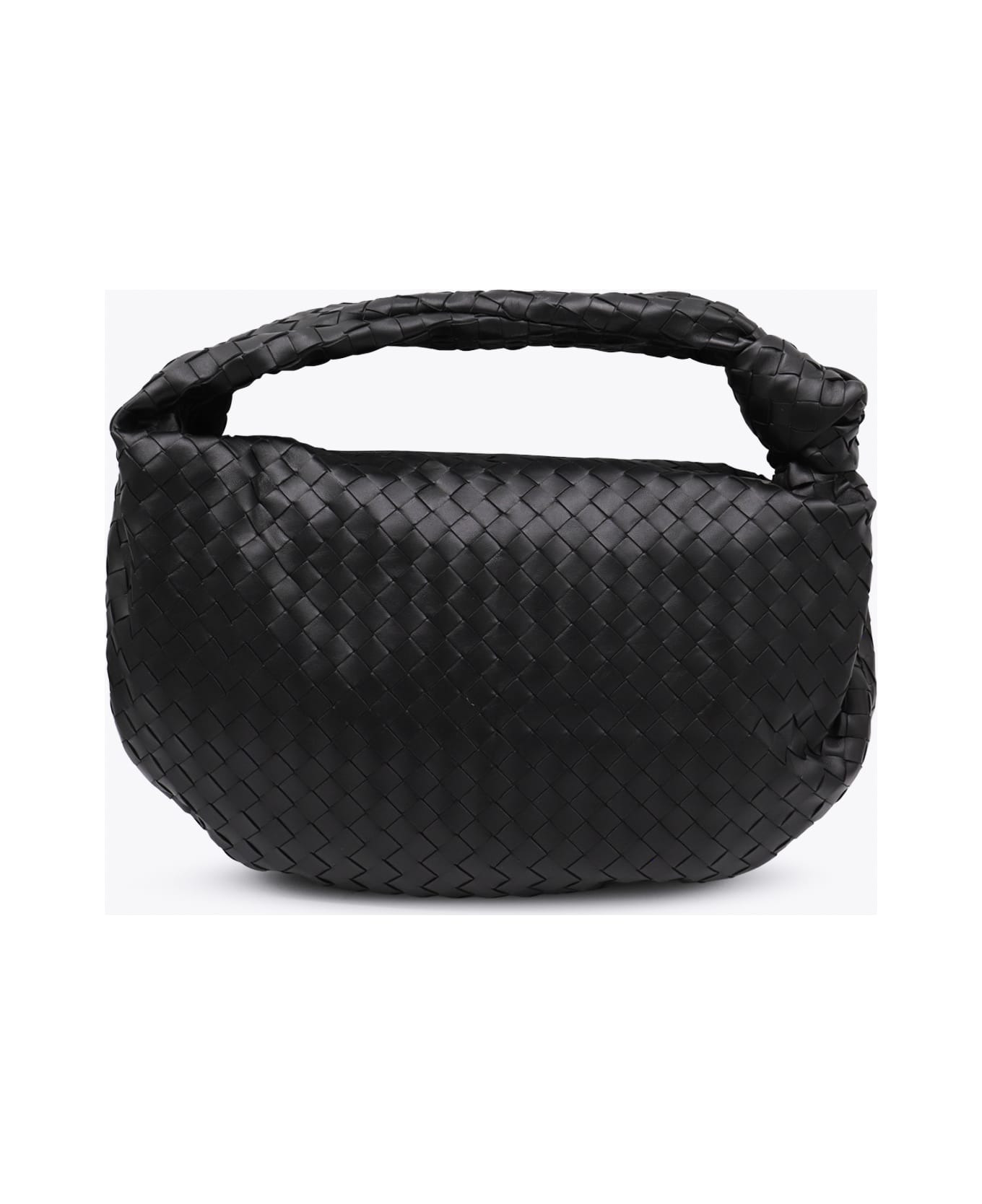 Black Leather Jodie Medium Shoulder Bag - 3