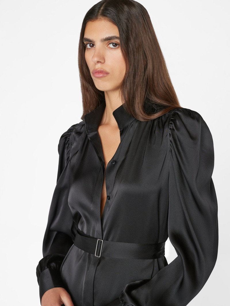 Gillian Long Sleeve Mini Dress in Noir 3