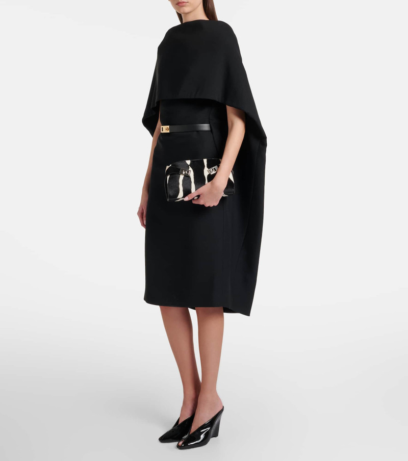 FERRAGAMO Hug printed calf hair clutch outlook