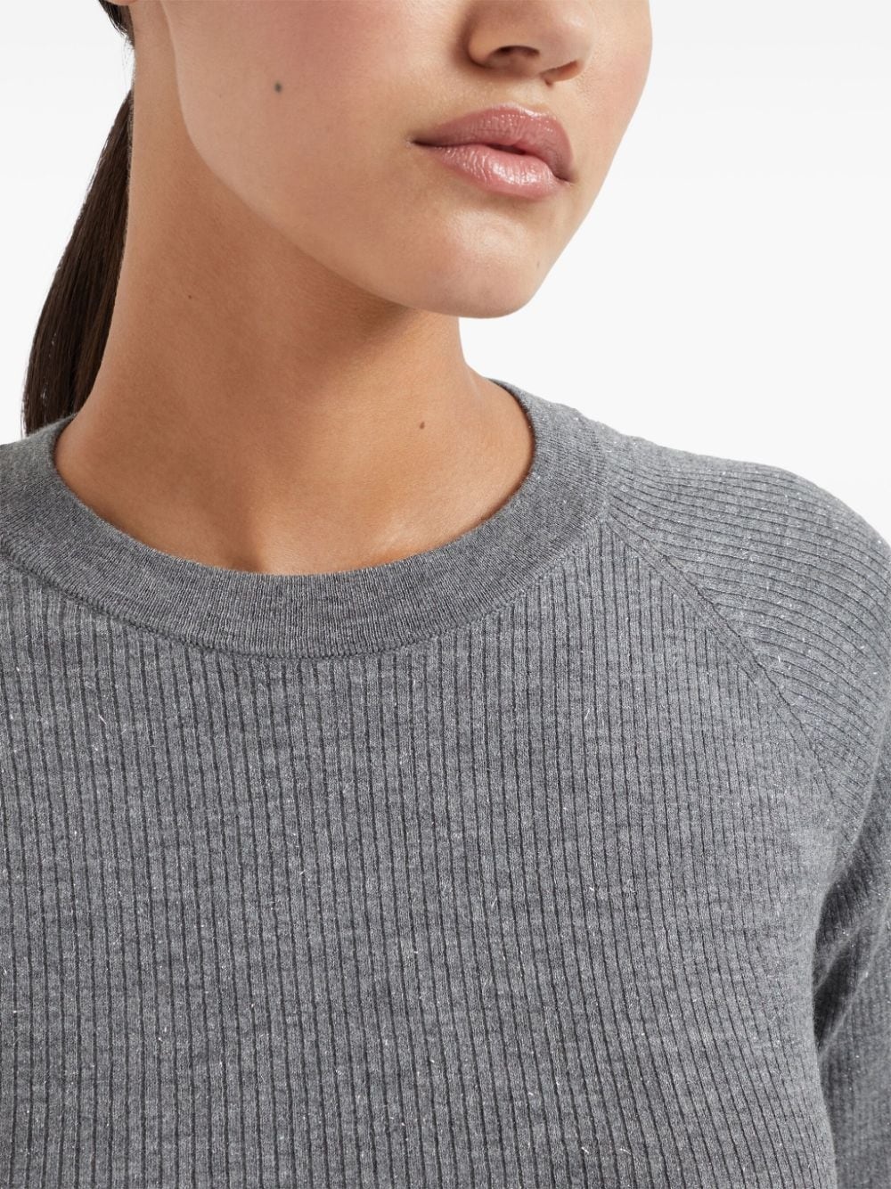 ribbed speckle-knit top - 5