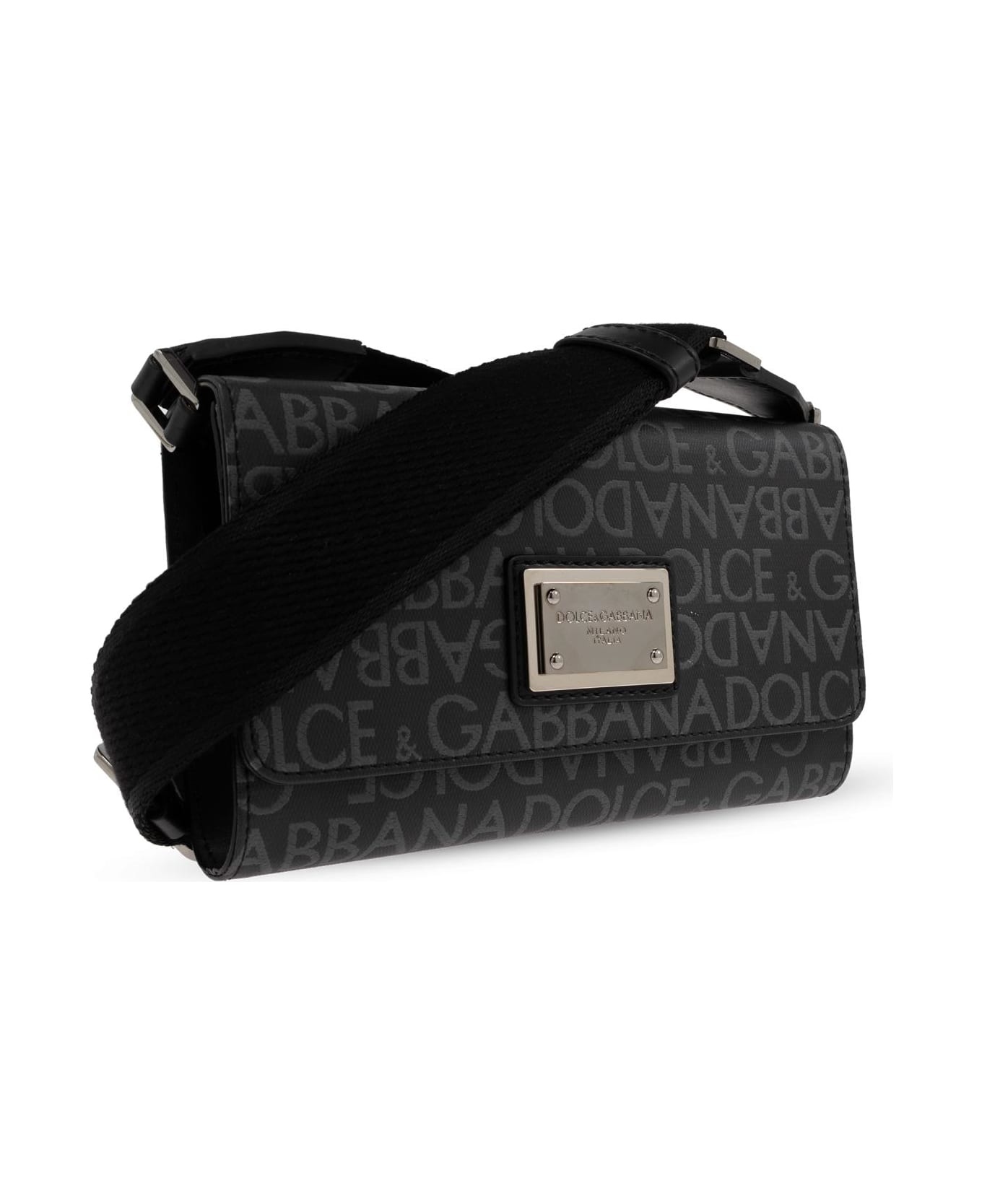 Coated Jacquard Crossbody Bag - 3