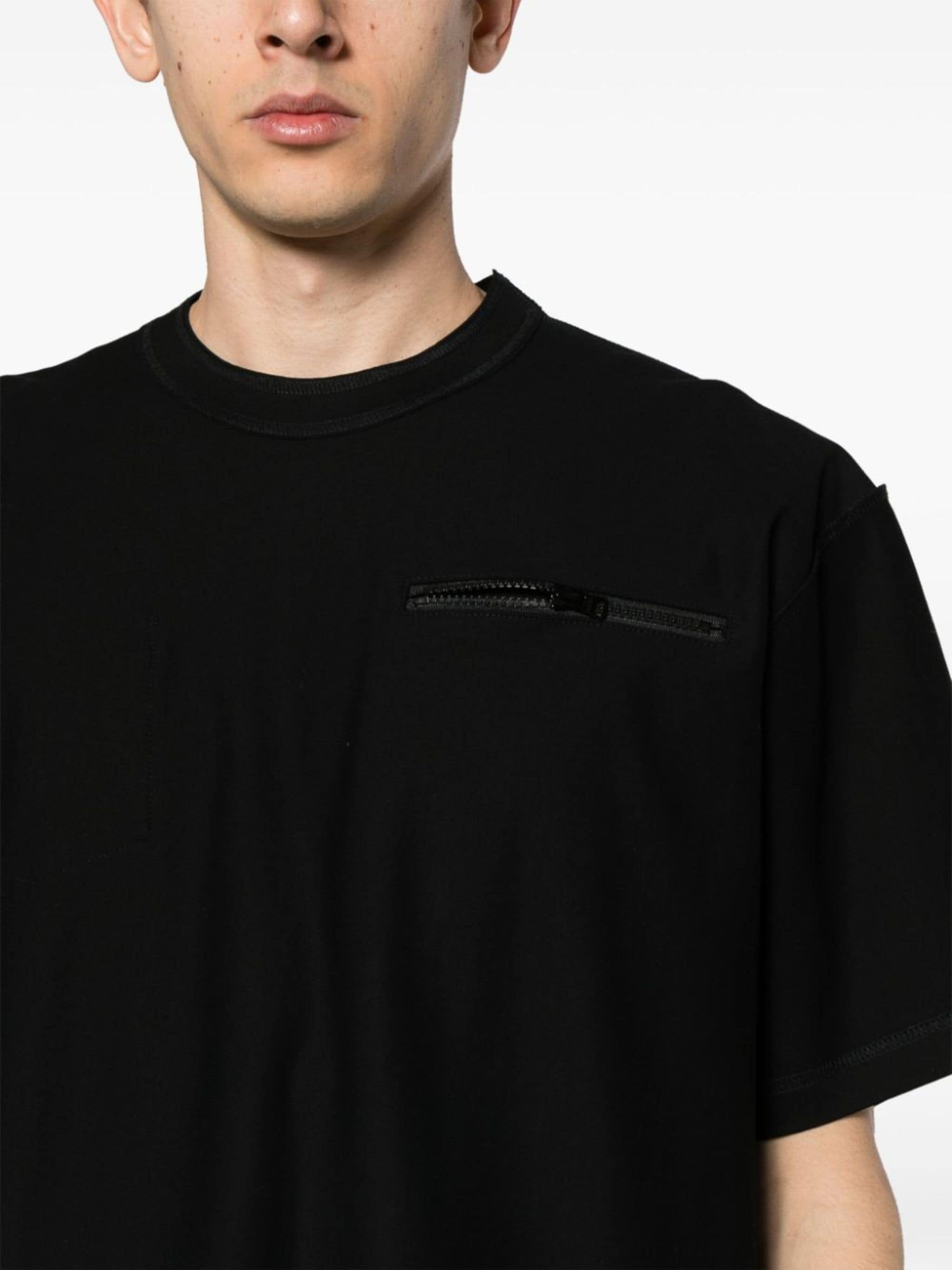 seam-detail cotton T-shirt - 5