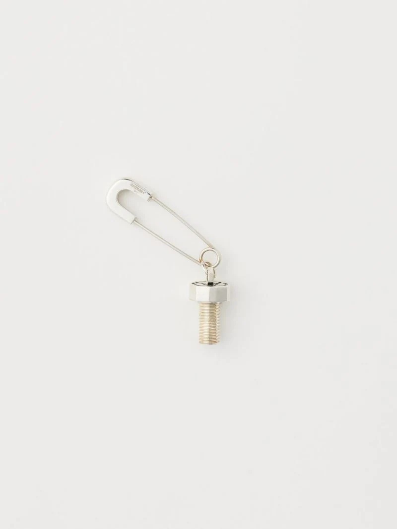 safety-pin charm earring - 1
