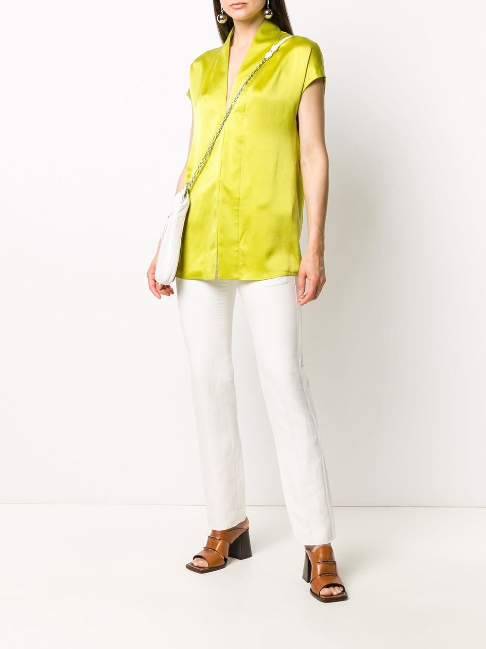 v-neck blouse - 2