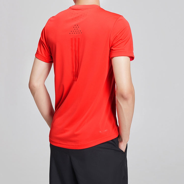 adidas Running Training Sports Round Neck Short Sleeve Red EI6397 - 5