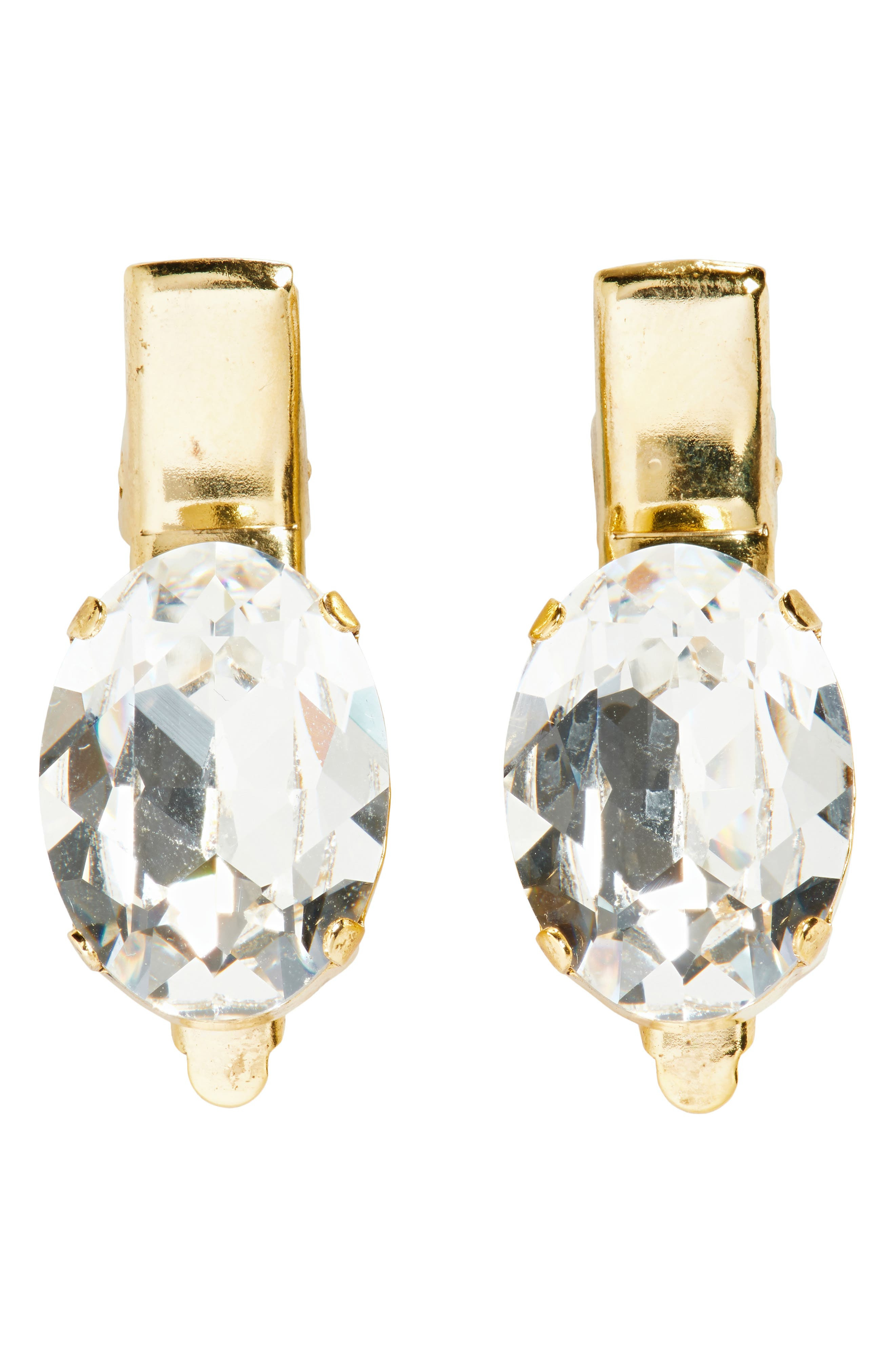 Jennifer Behr Set of 2 Kara Crystal Hair Clips in Crystal Antique Gold at Nordstrom - 1