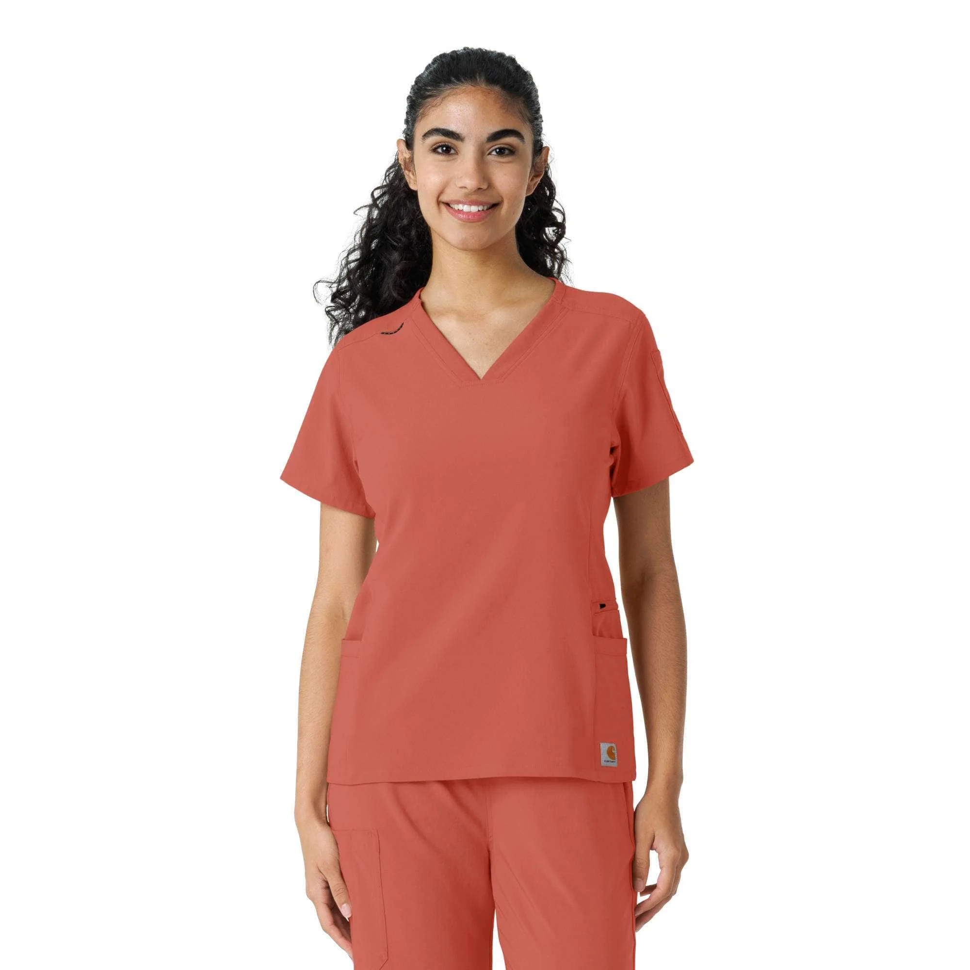 Women's Force Cross-Flex Knit Panel Scrub Top - 1