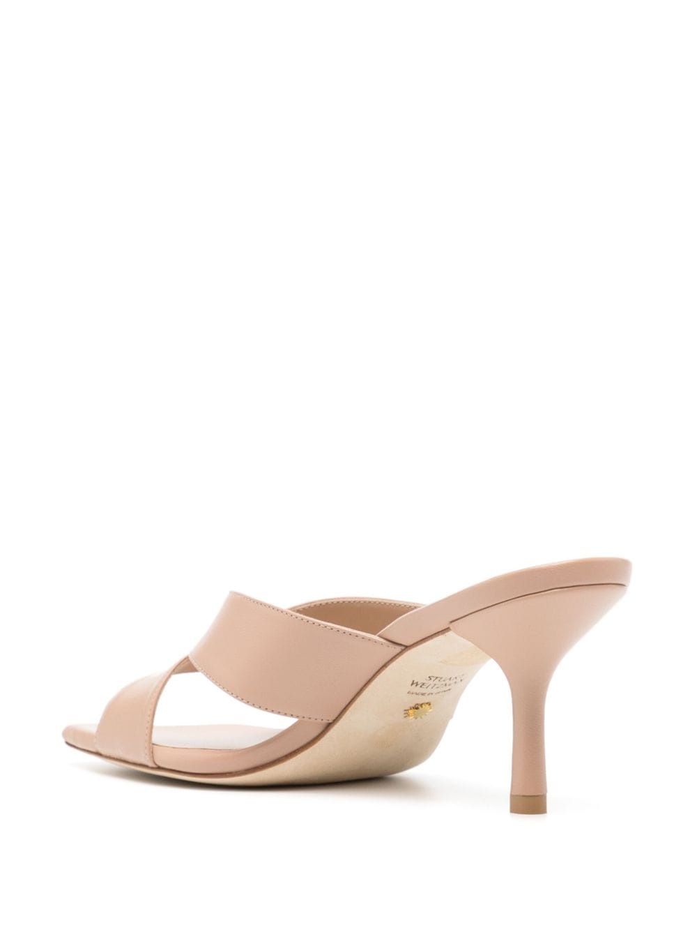 75mm square-toe leather mules - 3