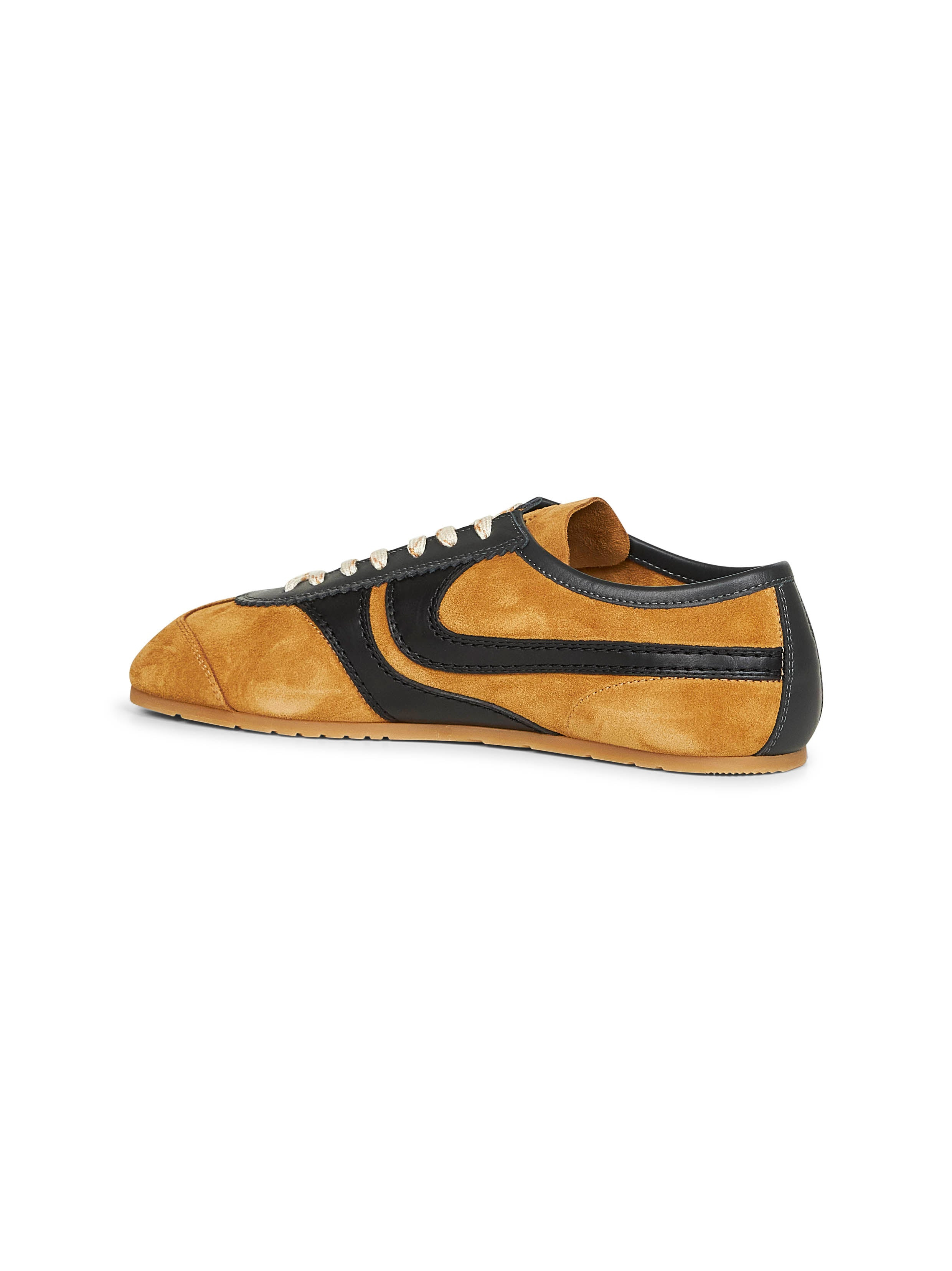 Beige suede sneakers - 3