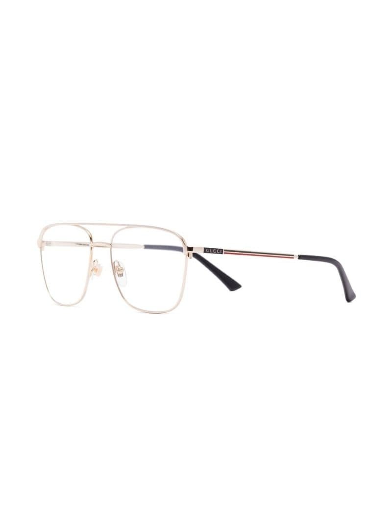 pilot-frame two-tone glasses - 2