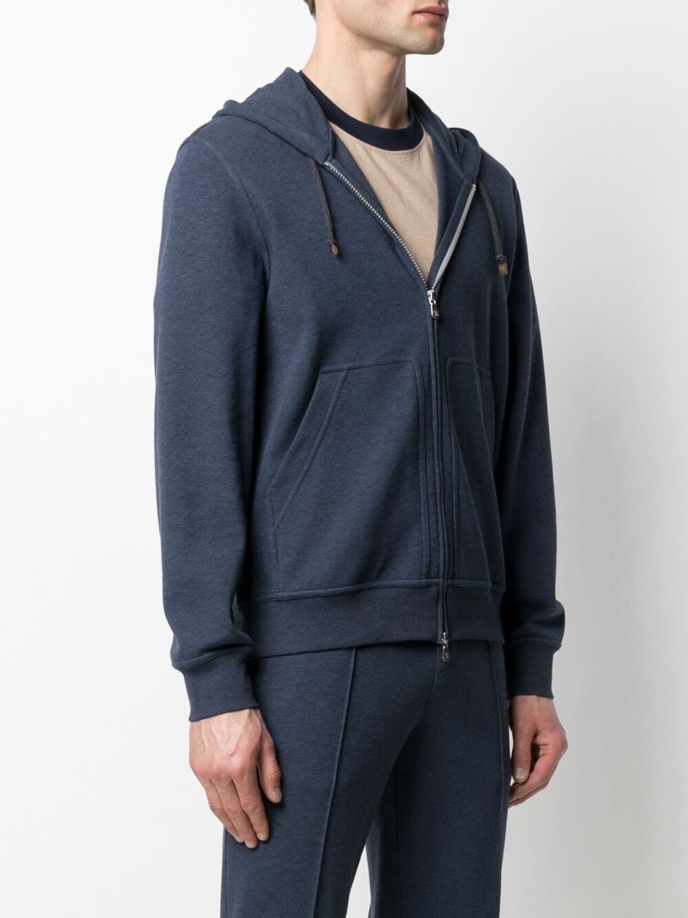 zip-up hooded sweatshirt - 3