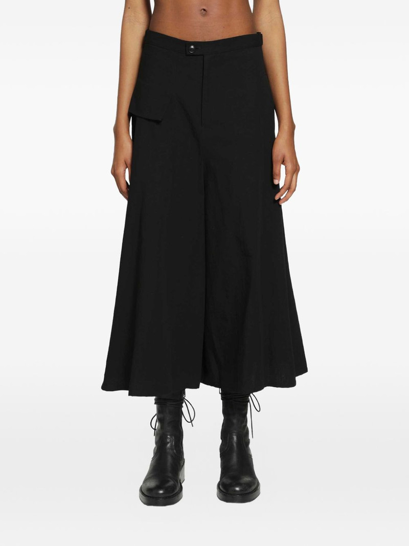 flap-detail flared trousers 1