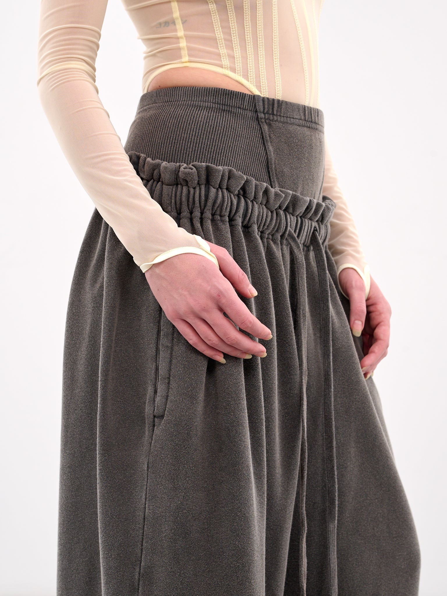 Layered Baggy Sweatpants - 5