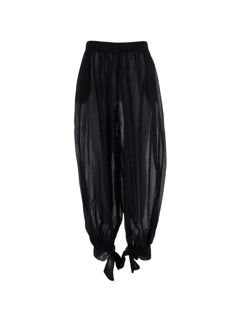 Noor sheer tie-cuff trousers 1