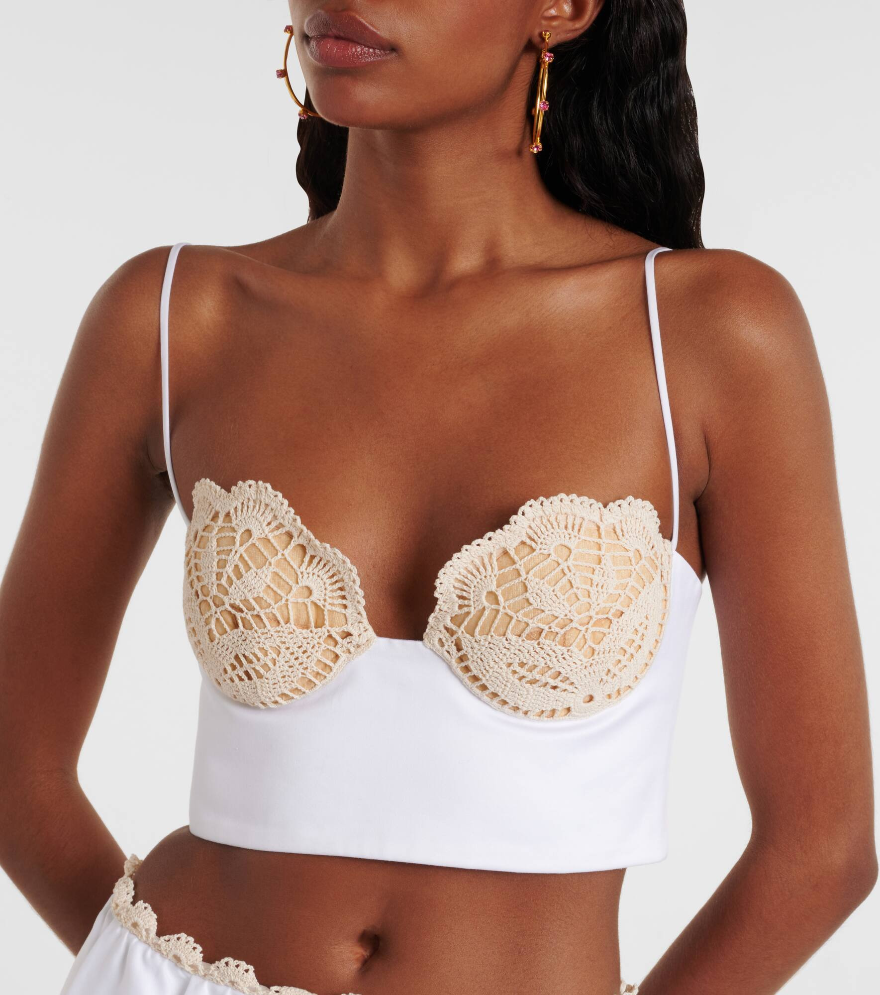 Crochet cotton bustier top - 4
