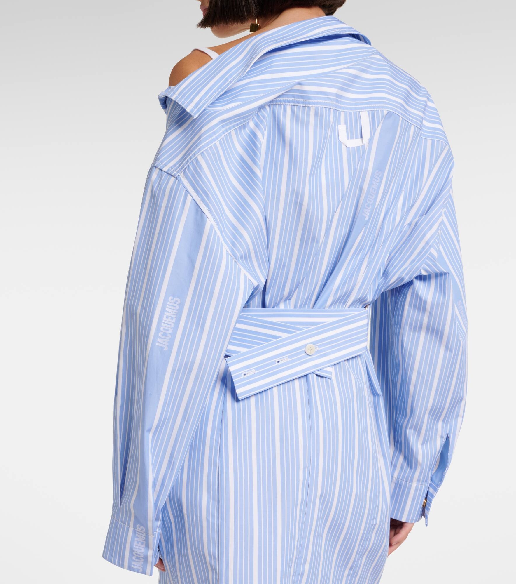 Striped cotton shirt dress - 6