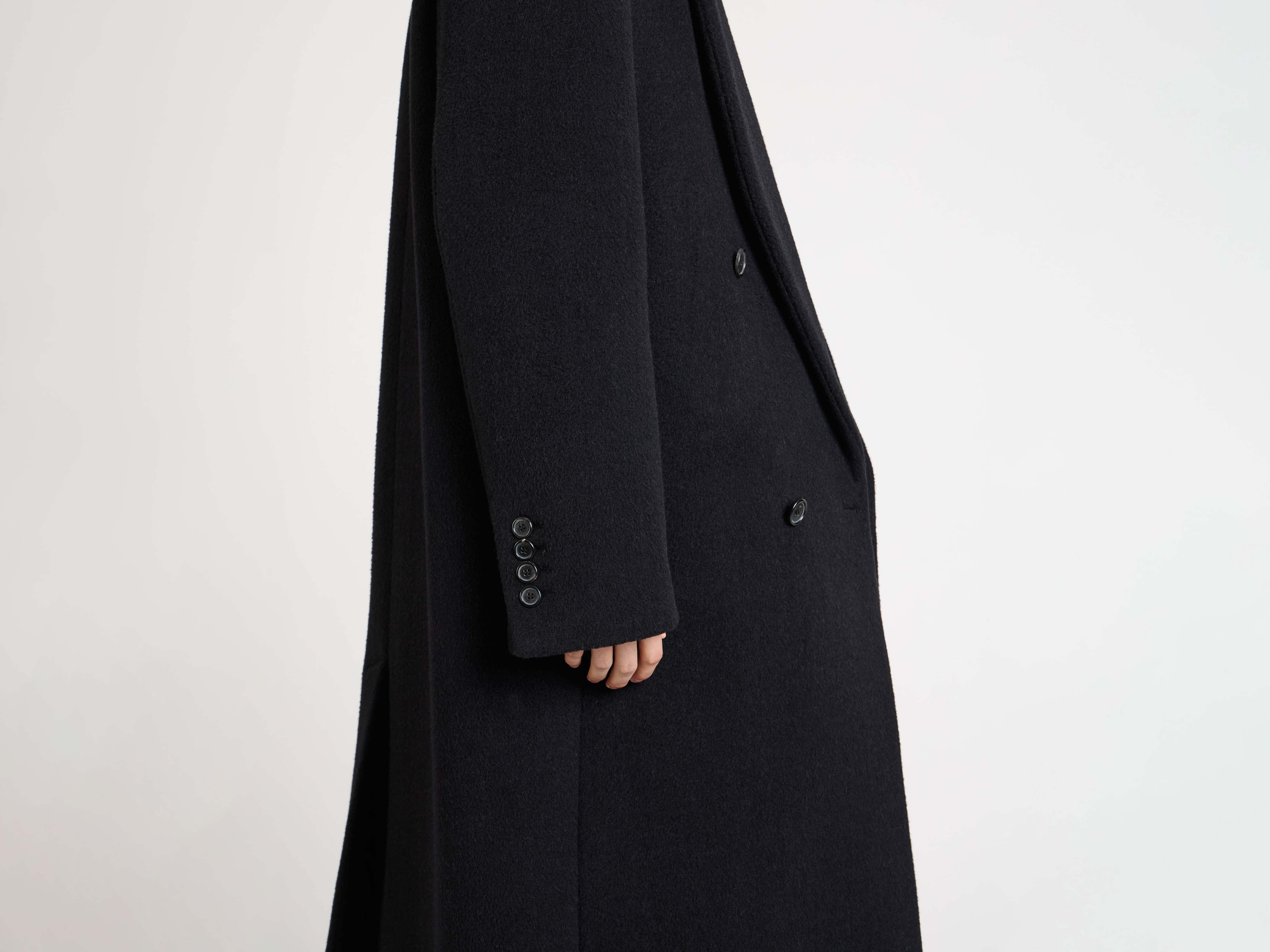 DOUBLE BREASTED FORMAL COAT IN BLACK - 6