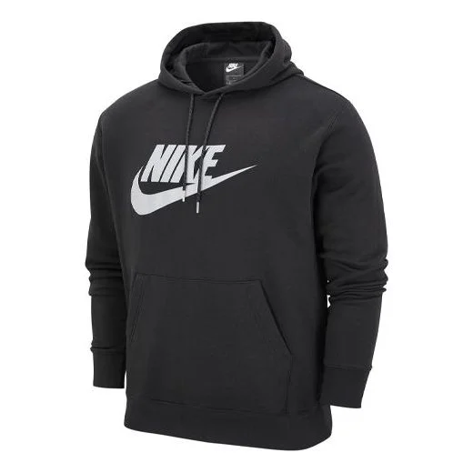 Men's Nike Casual Alphabet Logo Printing Fleece Black DM1237-010 - 1