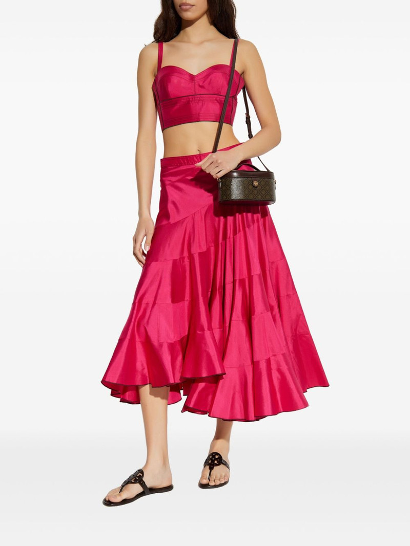 TORY BURCH silk midi skirt outlook