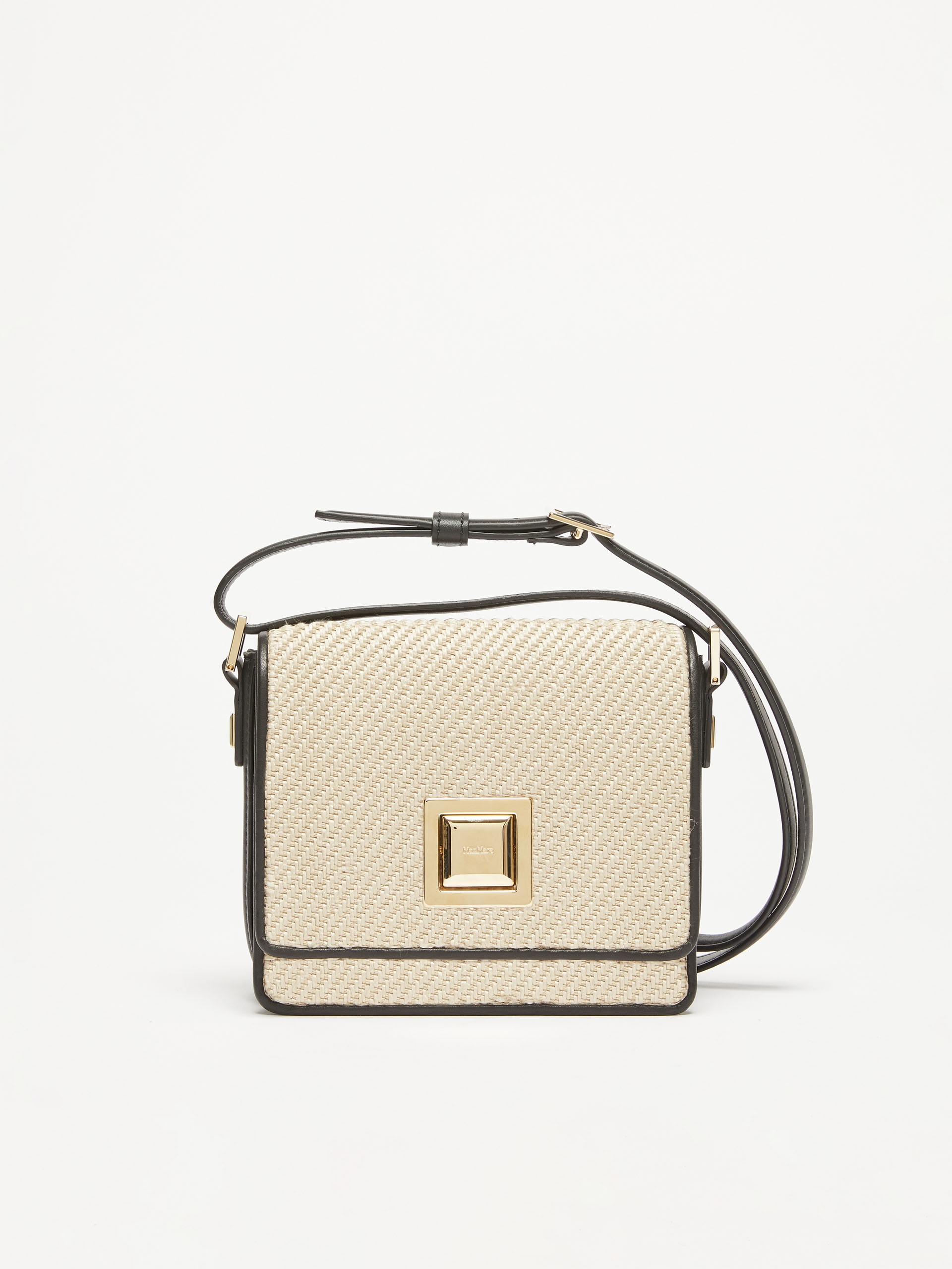 MM Bag in leather and woven fabric - 1