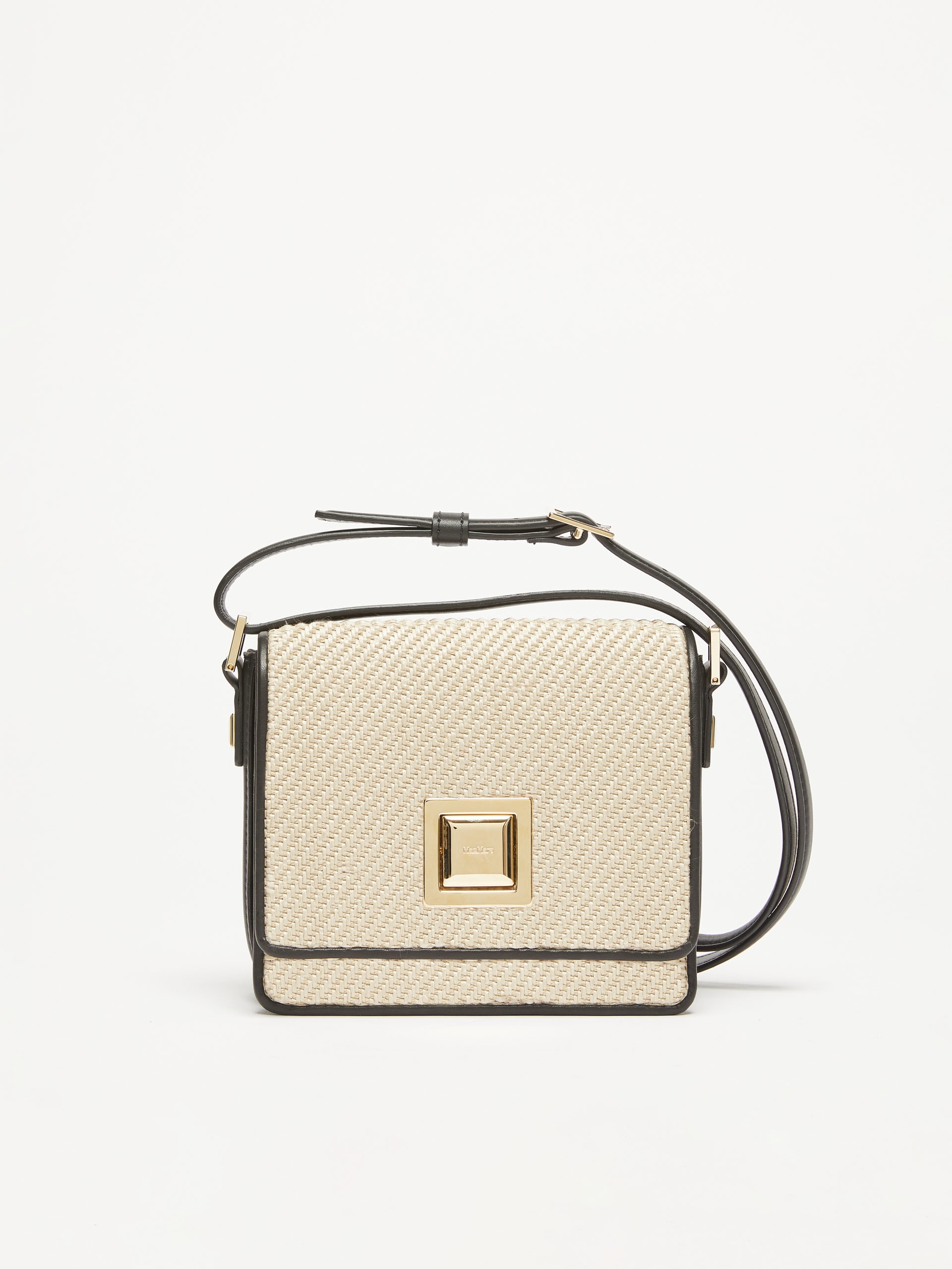 MMBAGSSTRAW MM Bag in leather and woven fabric - 1