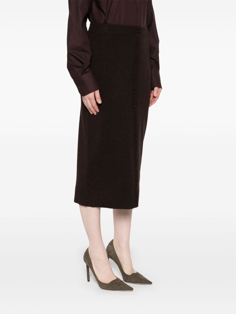 Wool midi skirt - 3