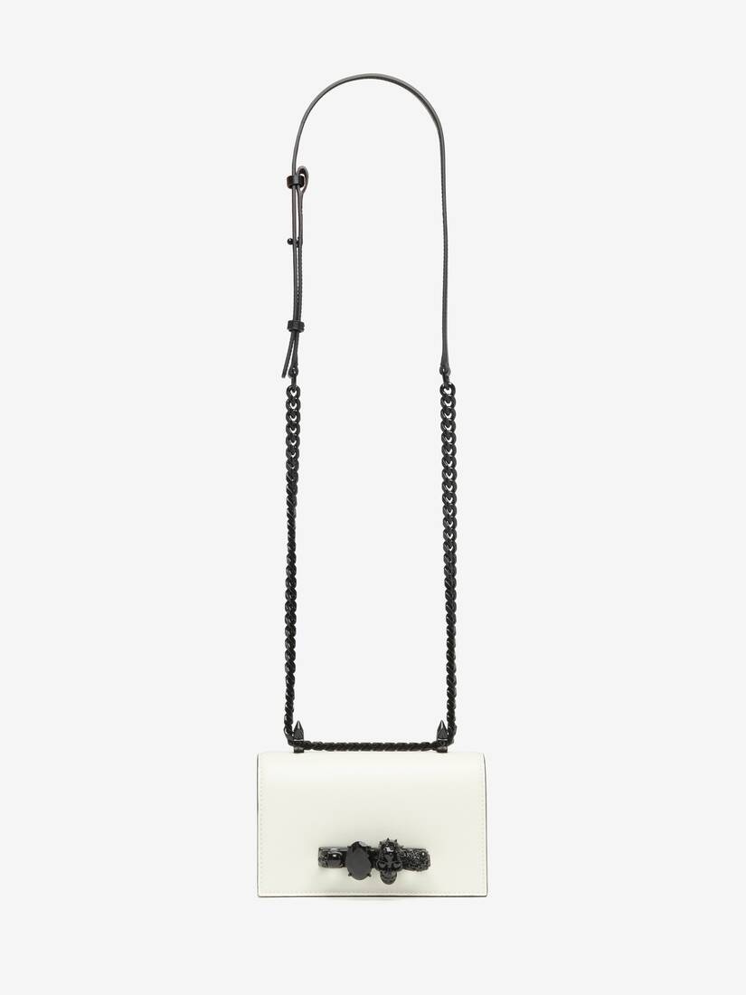Women's Mini Jewelled Satchel in Soft Ivory - 7