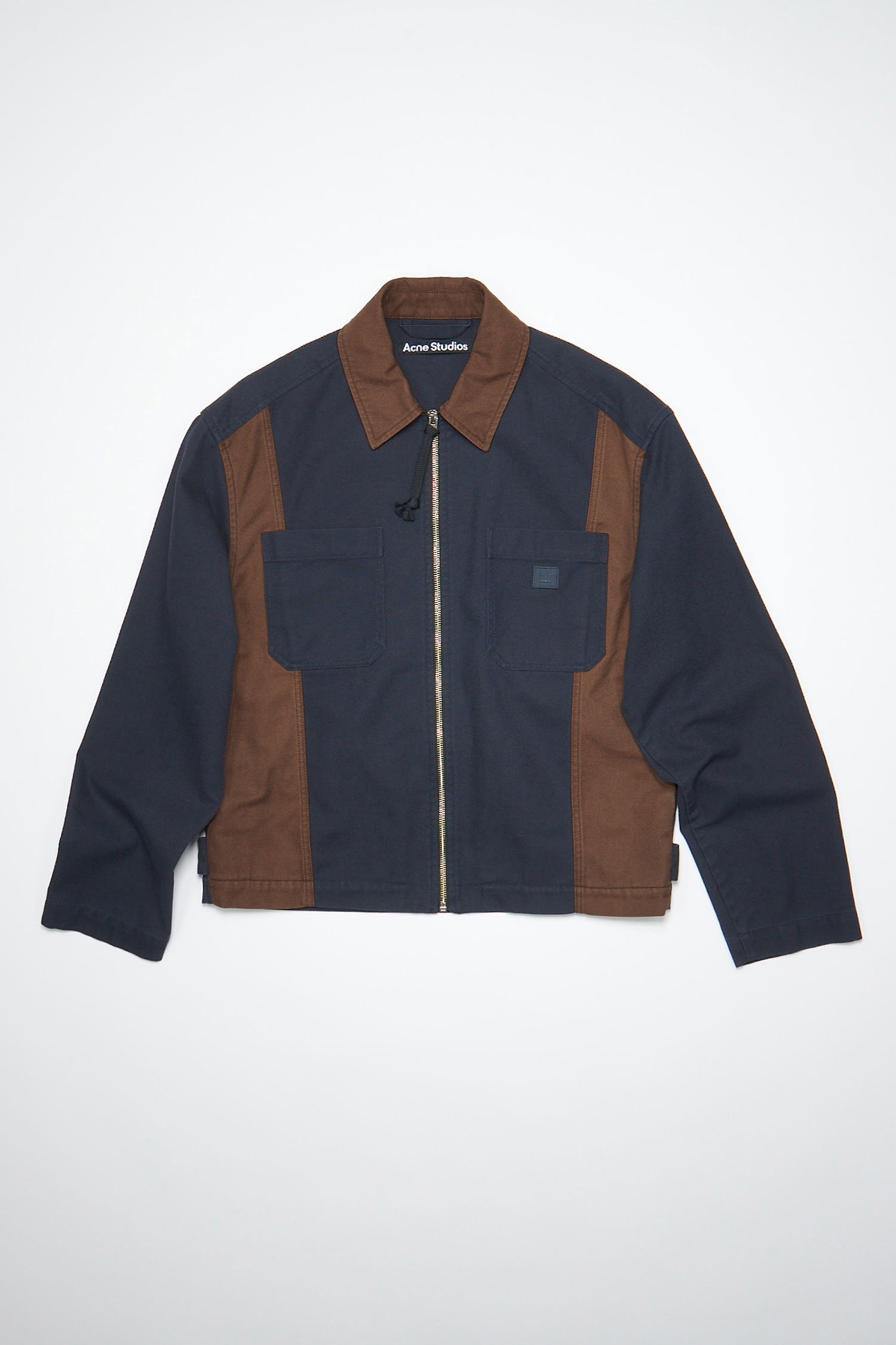 Workwear jacket - Navy/Dark brown - 1