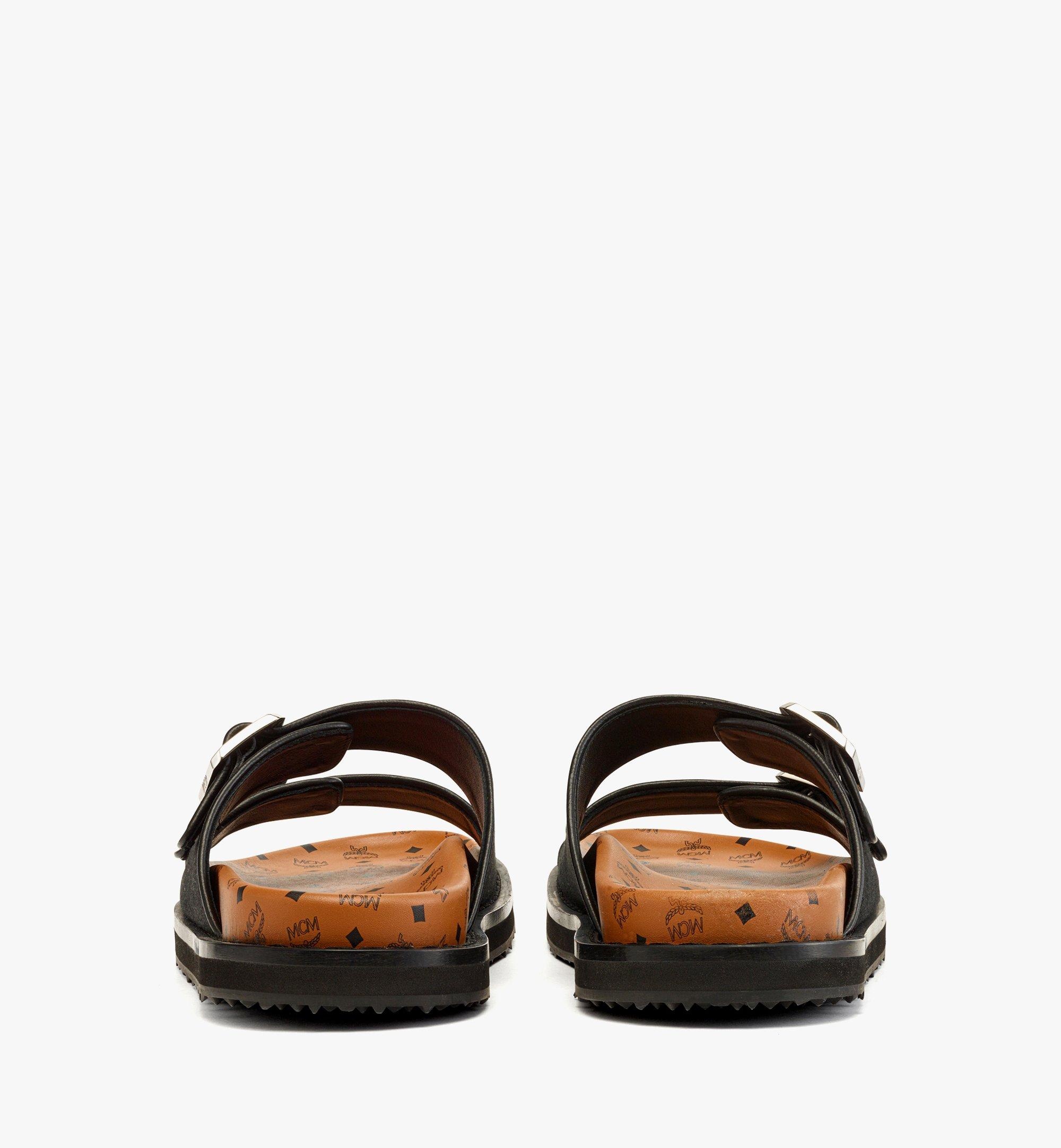Sandals in Linen Leather Mix - 3
