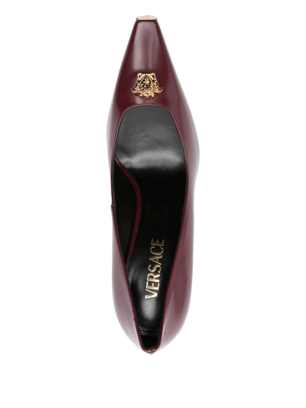 110mm medusa-embellished pointed-toe pumps - 4