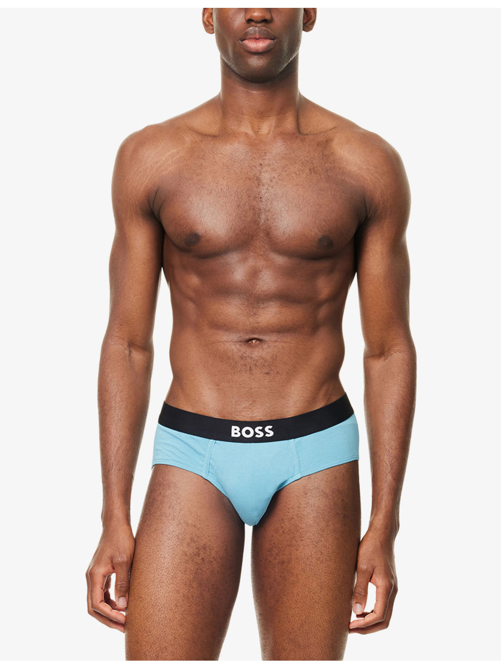 Logo-Waistband Pack of Three Stretch-Cotton Briefs - 2