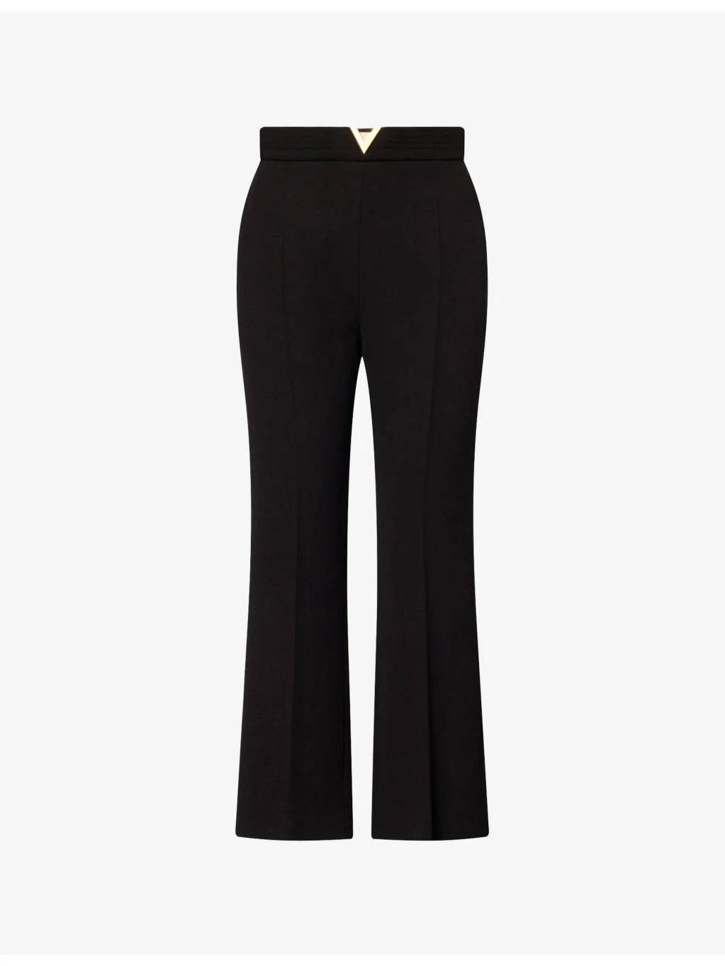 Straight-Leg Logo-Hardware Wool Trousers - 1