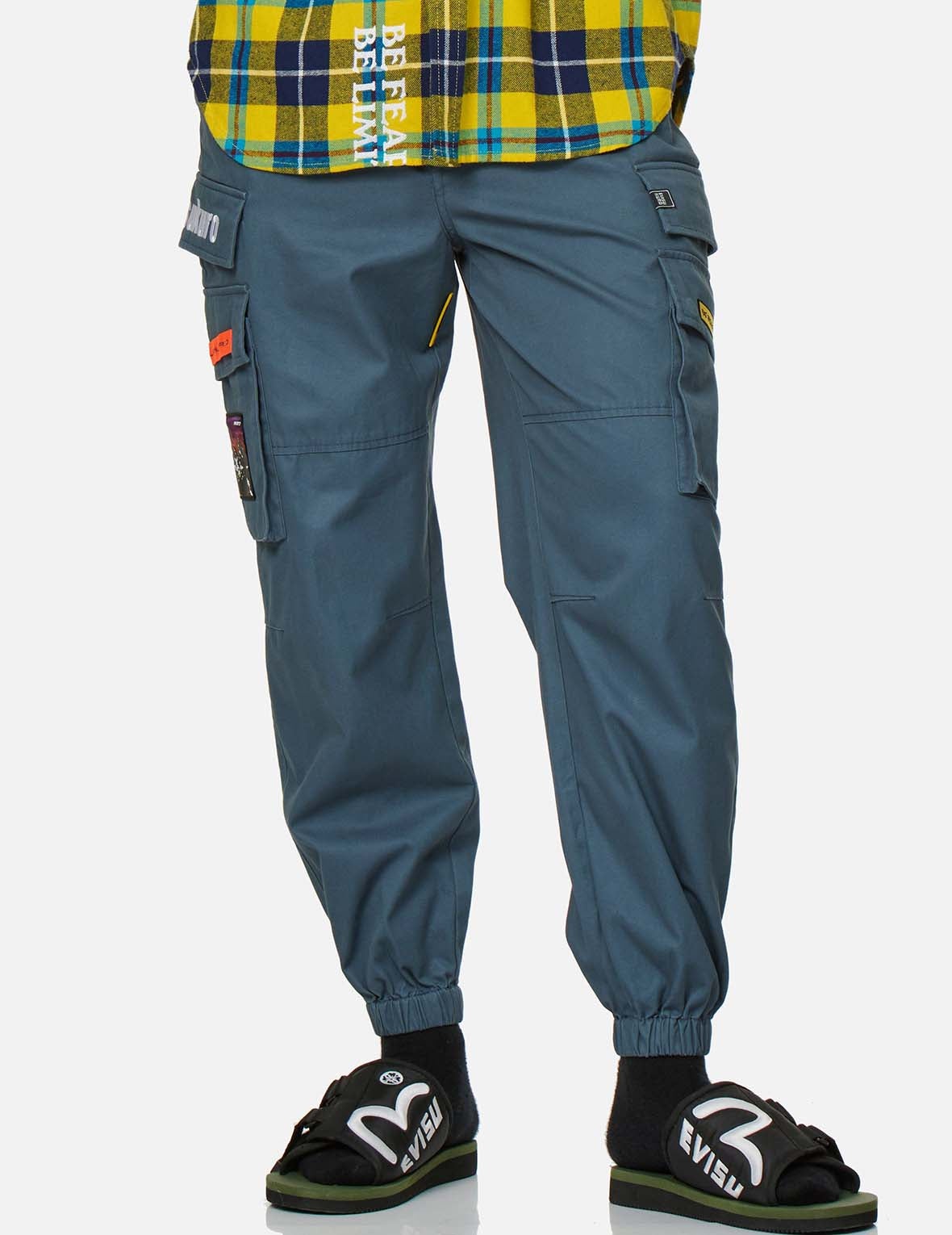 Logo and Seagull Embroidered Cargo Pants - 4