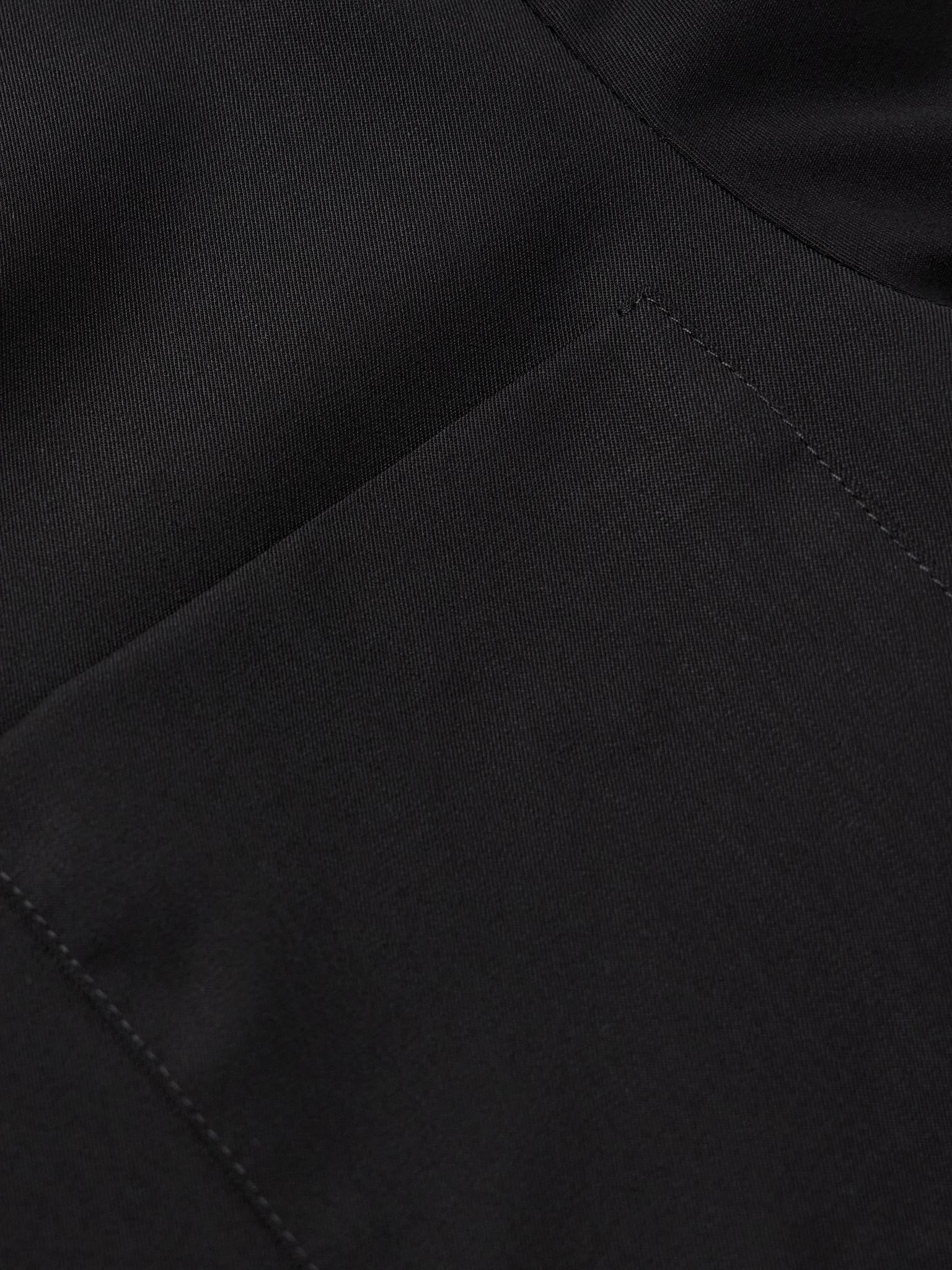 Visal Virgin Wool-Blend Twill Overshirt Black - 4