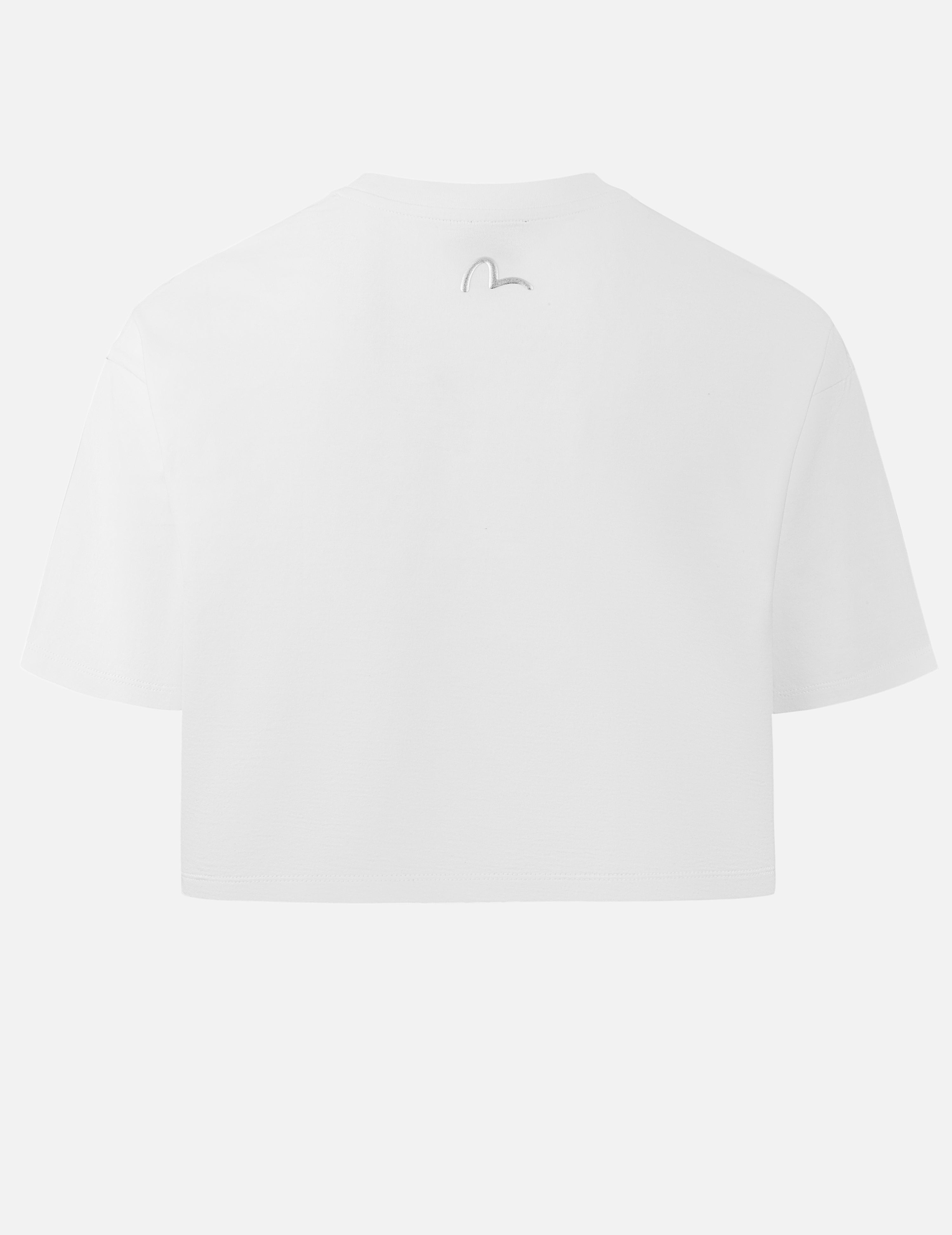 Kamon Rhinestone Cropped T-Shirt - 2