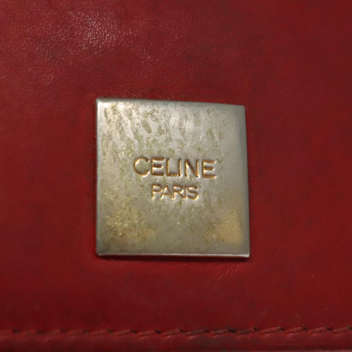 CELINE Mini Hand Bag Leather Red - 10