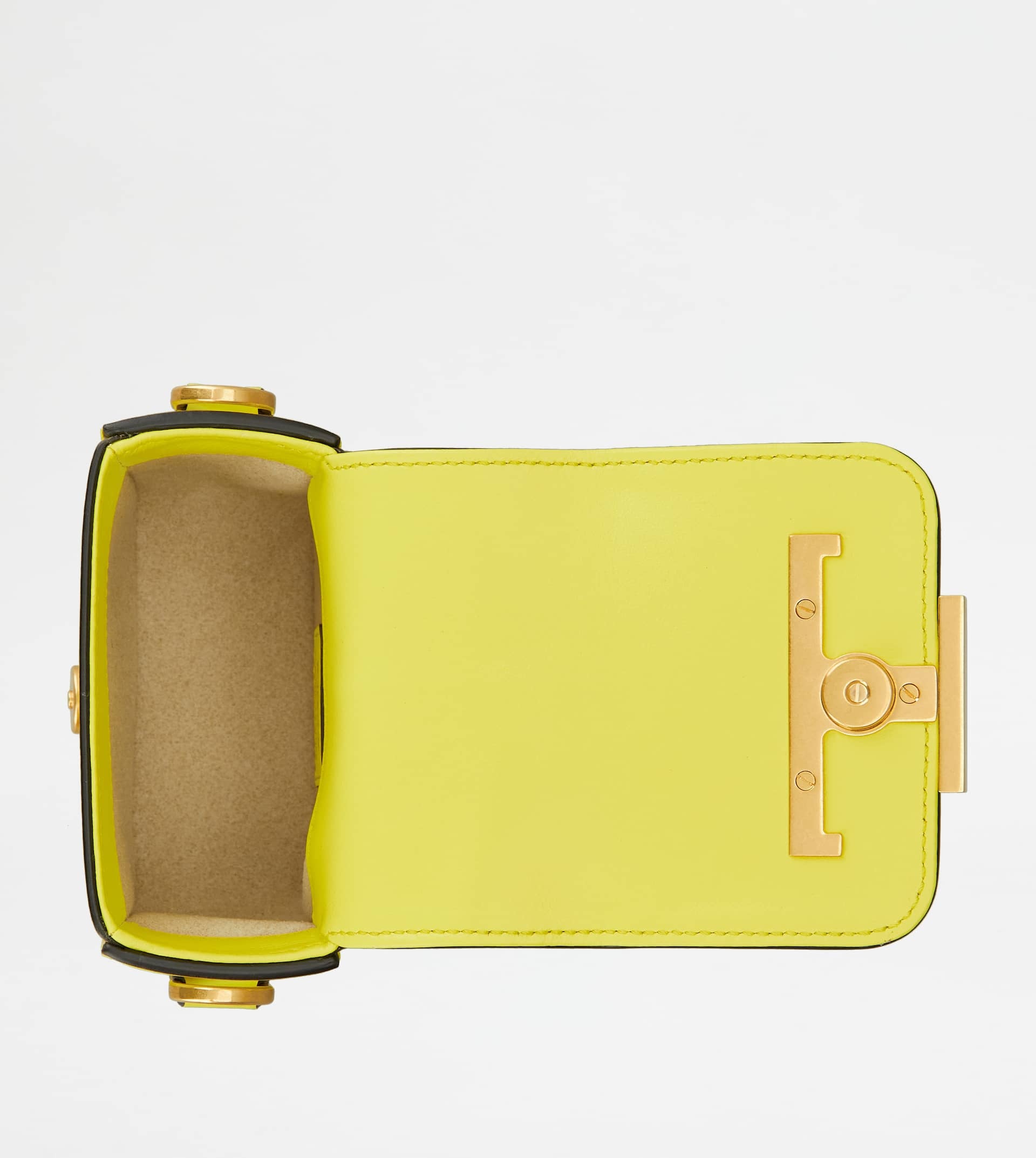 T TIMELESS CROSSBODY BAG IN LEATHER MICRO - GOLD - 3