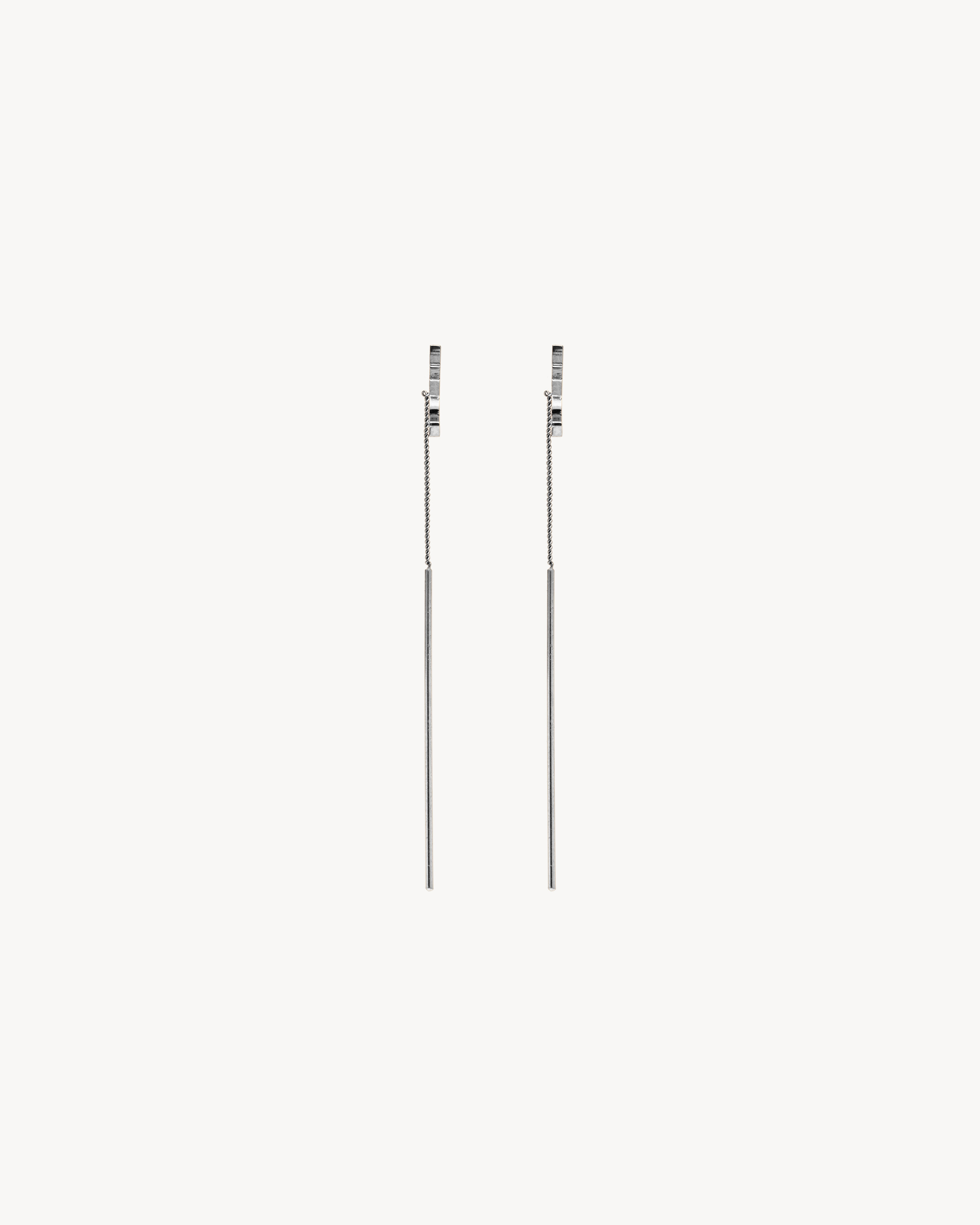 CASSANDRE THREADER EARRINGS IN METAL - 3