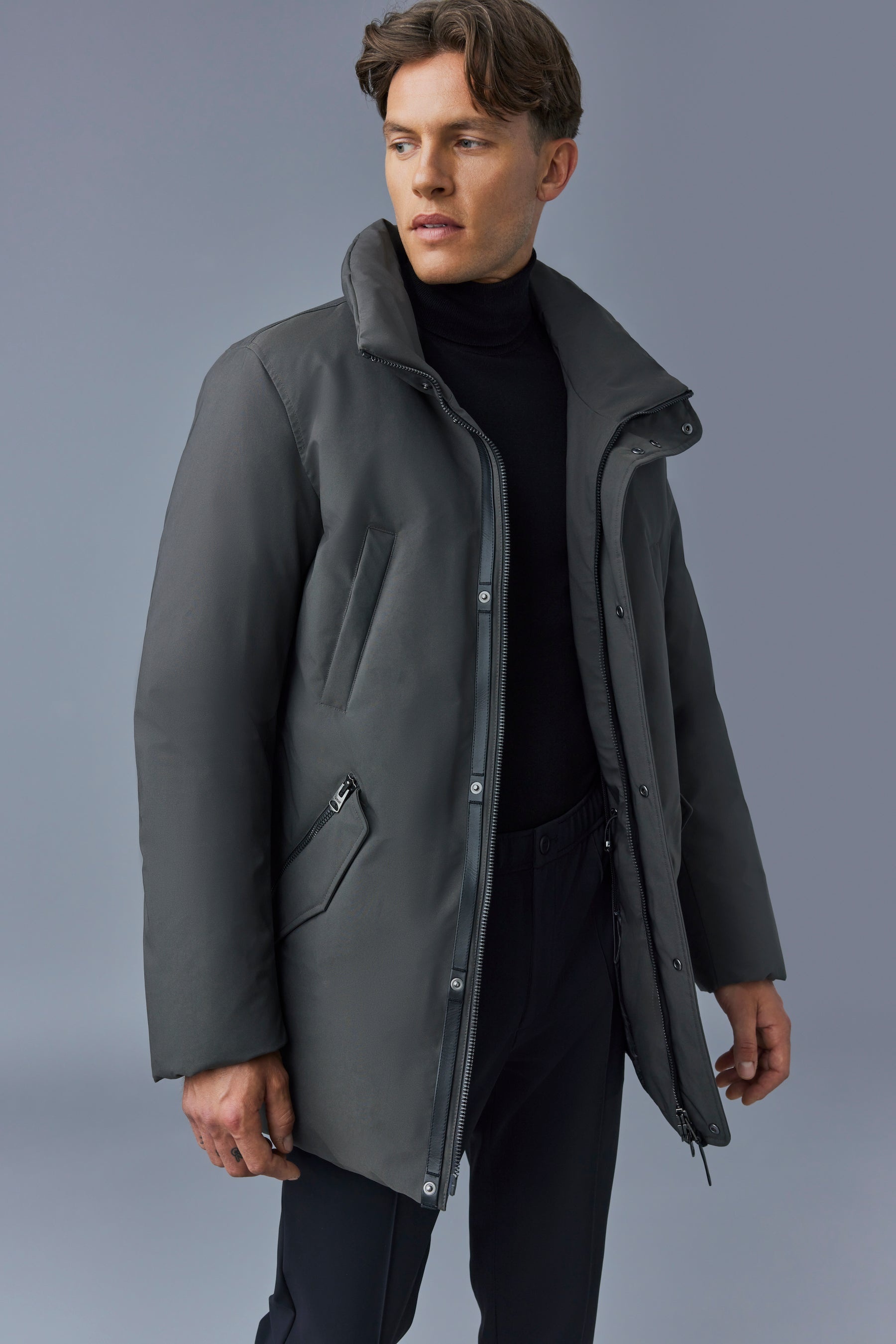 EDWARD 2-in-1 down coat with removable hooded bib for men - 5